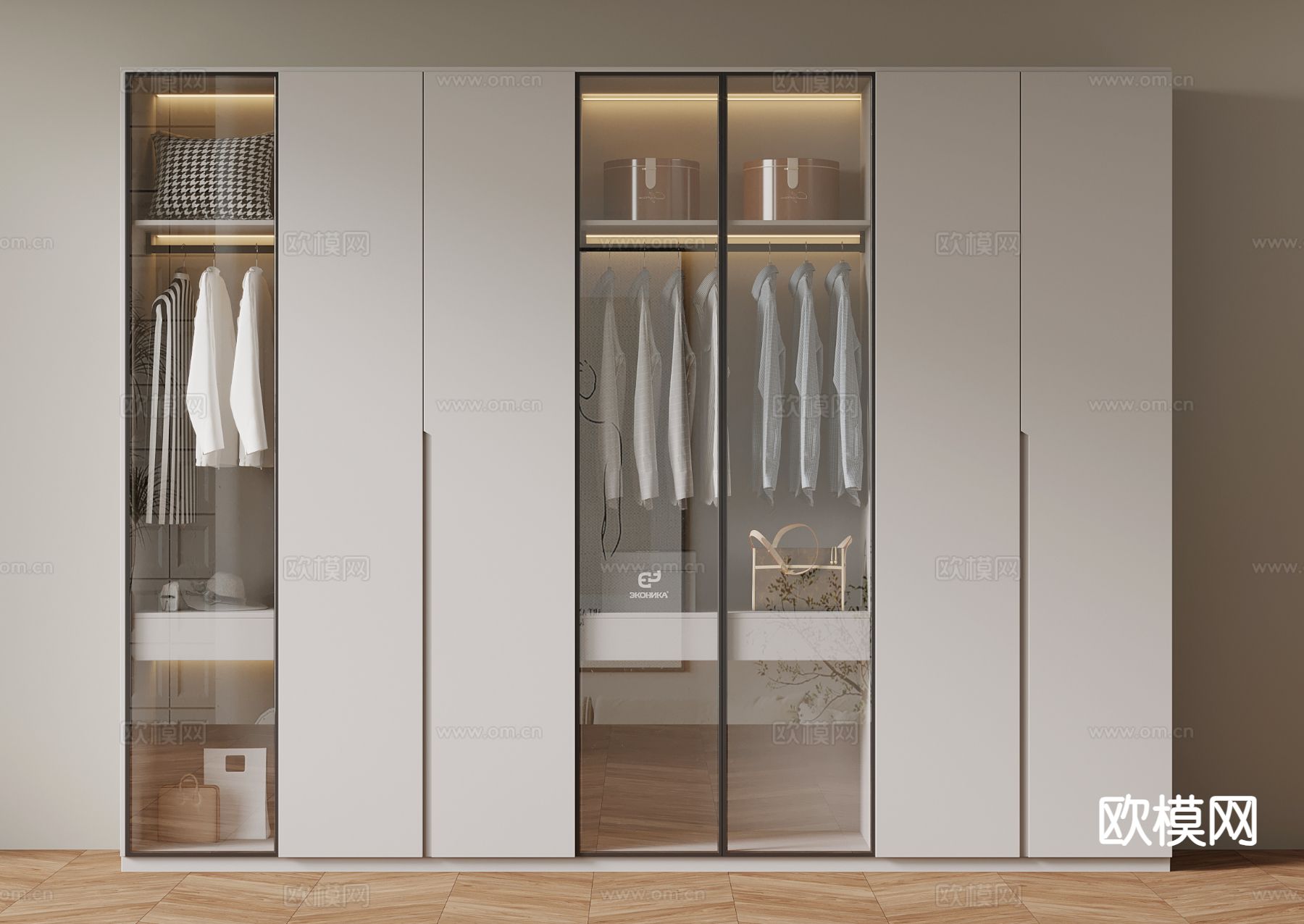 现代衣柜 衣橱3d模型下载