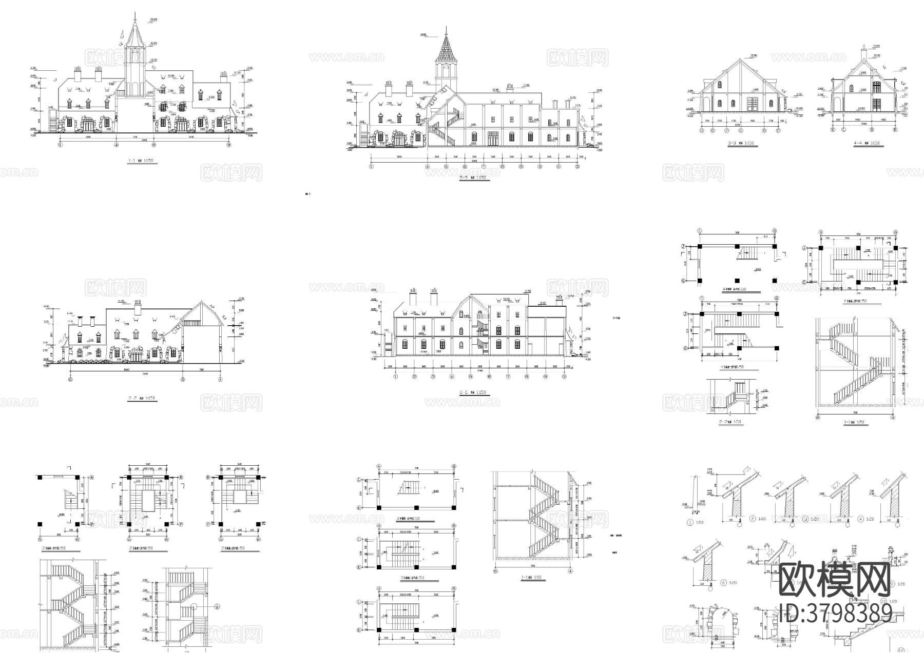 特色建筑方案图纸cad施工图