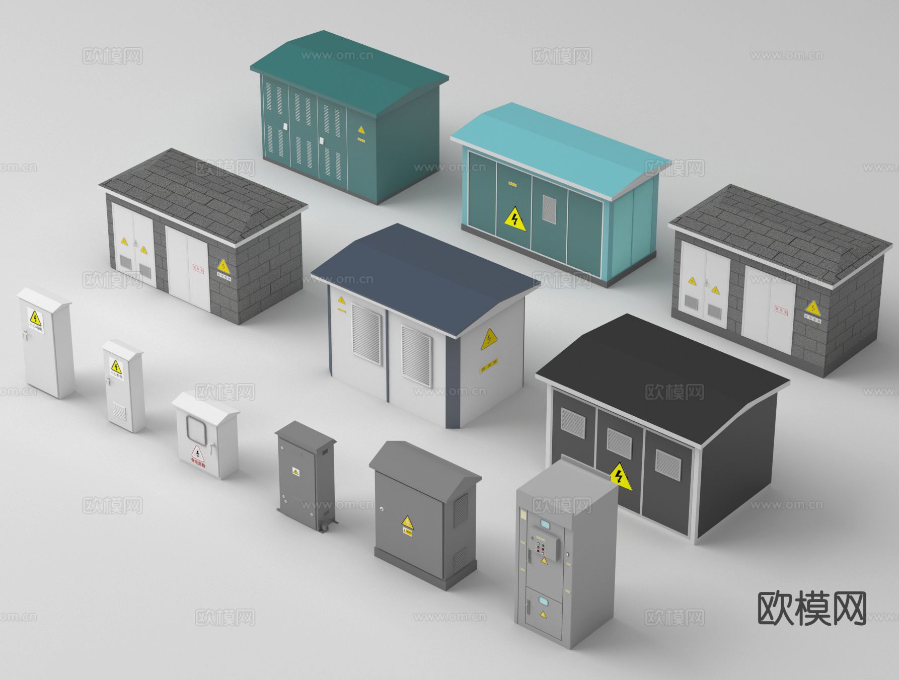 配电箱 配电室 电井房 供电箱3d模型