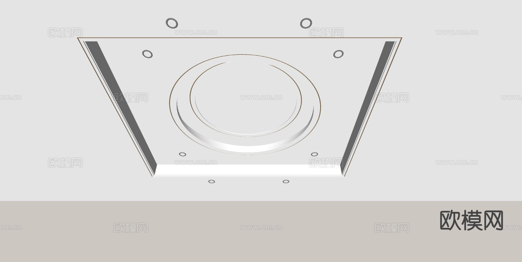 现代天花吊顶su模型