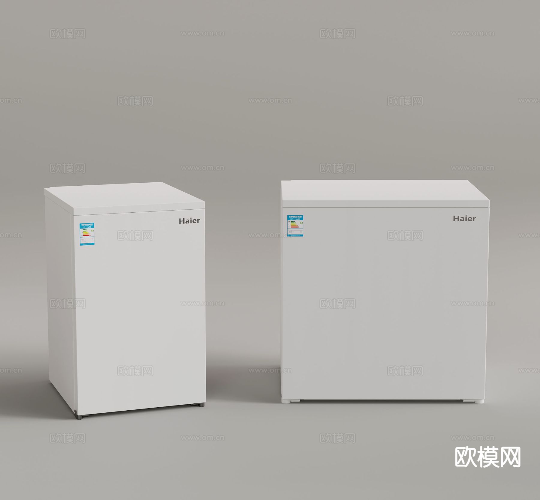 现代冰柜 冰箱3d模型