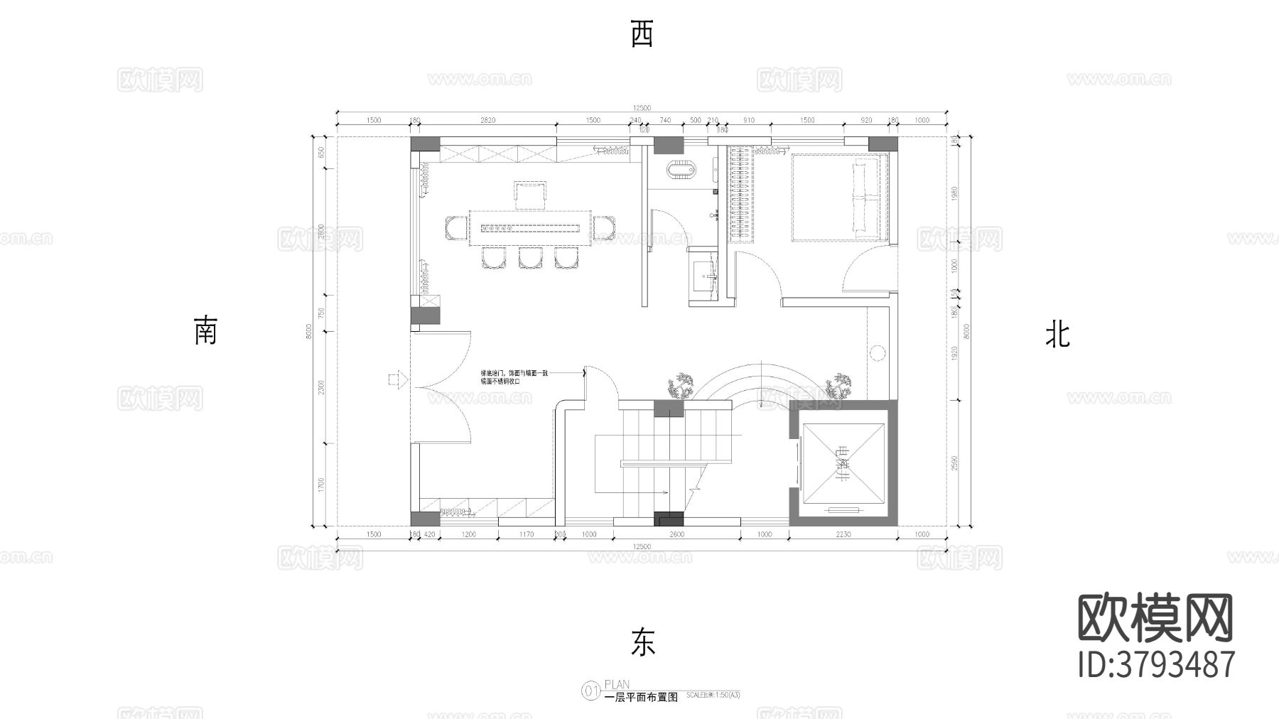 六层别墅CAD施工图