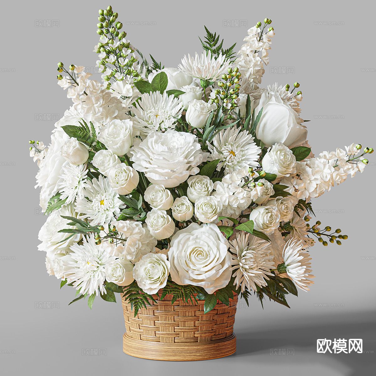 花篮 花瓶 花艺 鲜花 插花3d模型