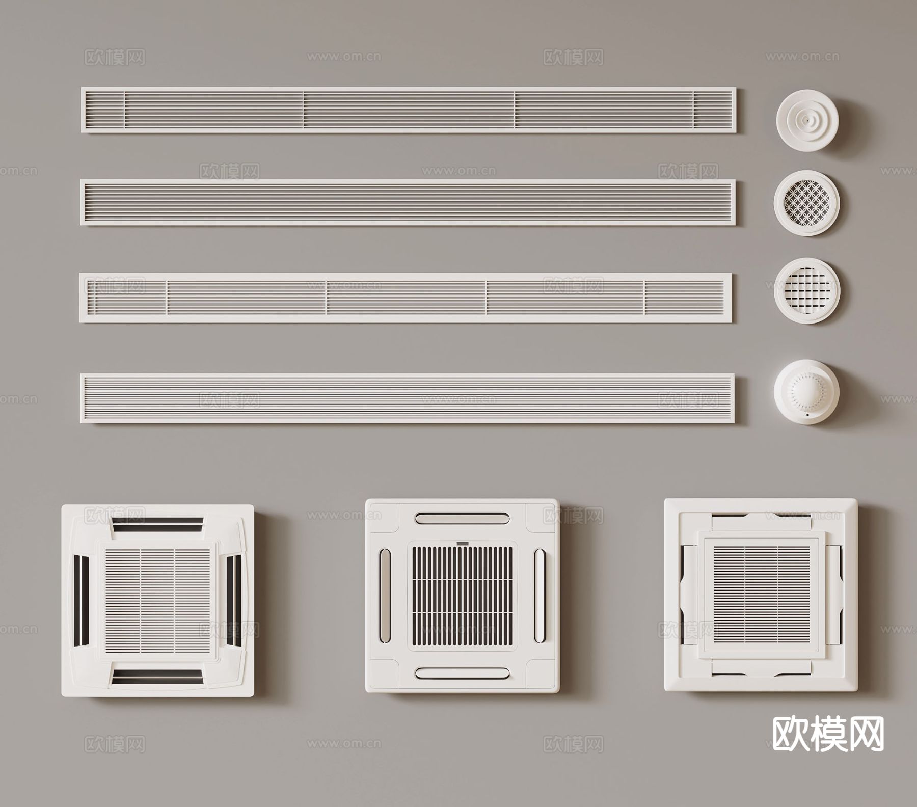 现代空调出风口3d模型