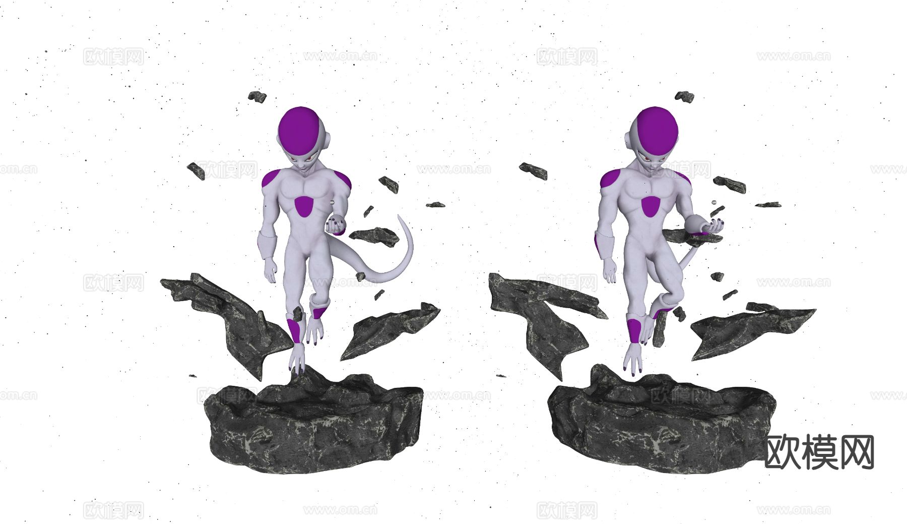 七龙珠弗利沙 动漫人物su模型下载（渲染图1）