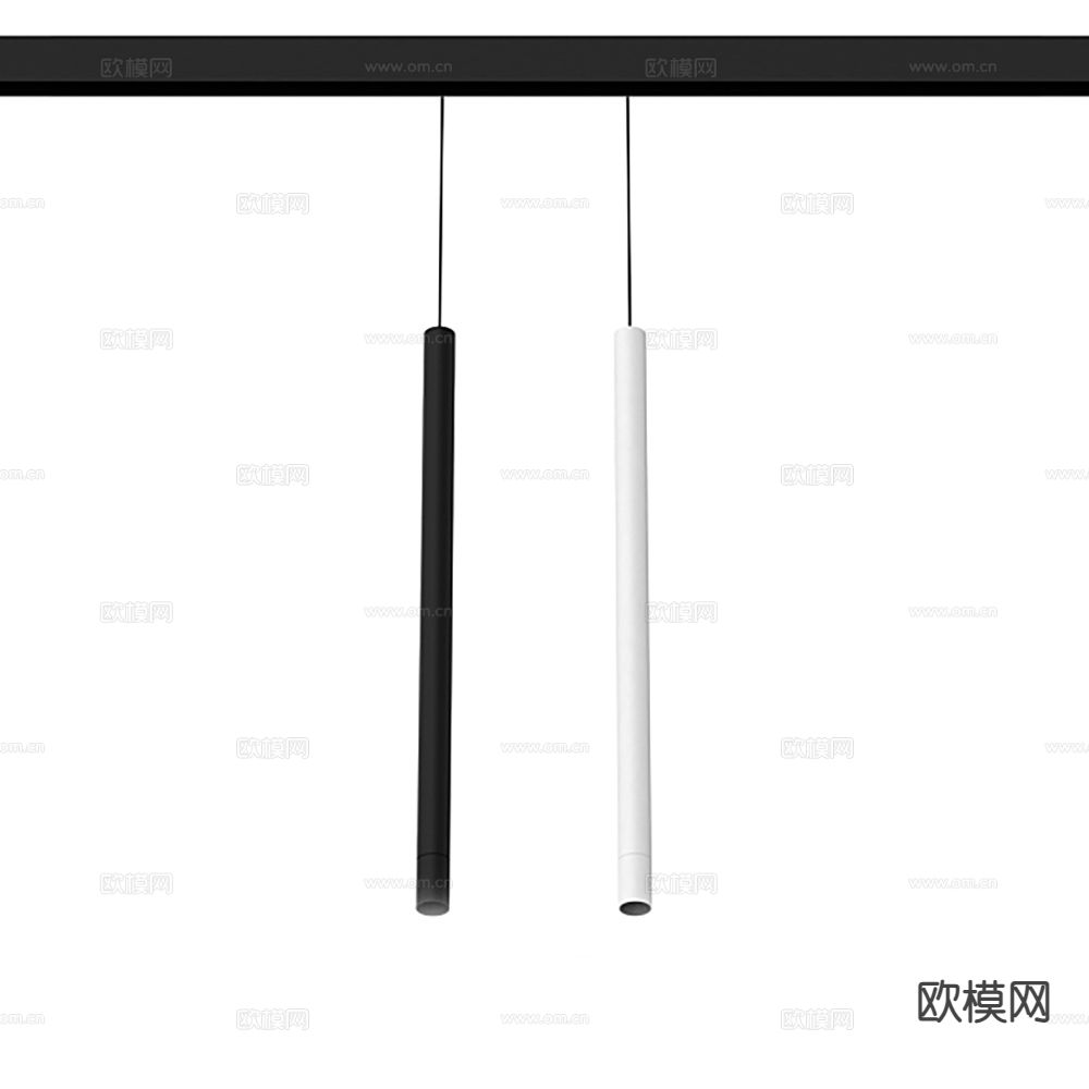 现代长筒灯 射灯3d模型