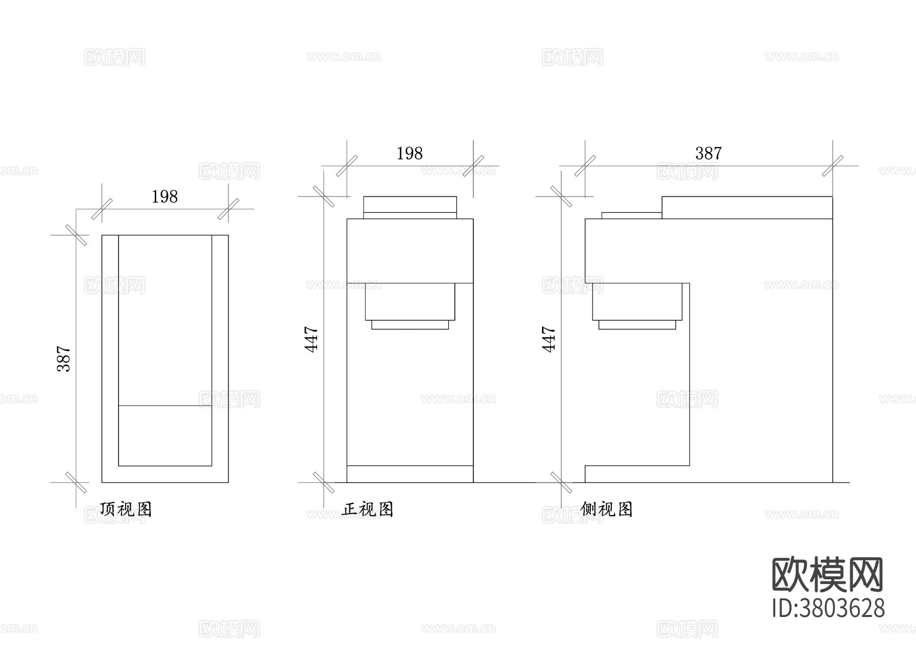 小型咖啡机平面图 小型咖啡机结构图 小型咖啡机设计图cad大样图