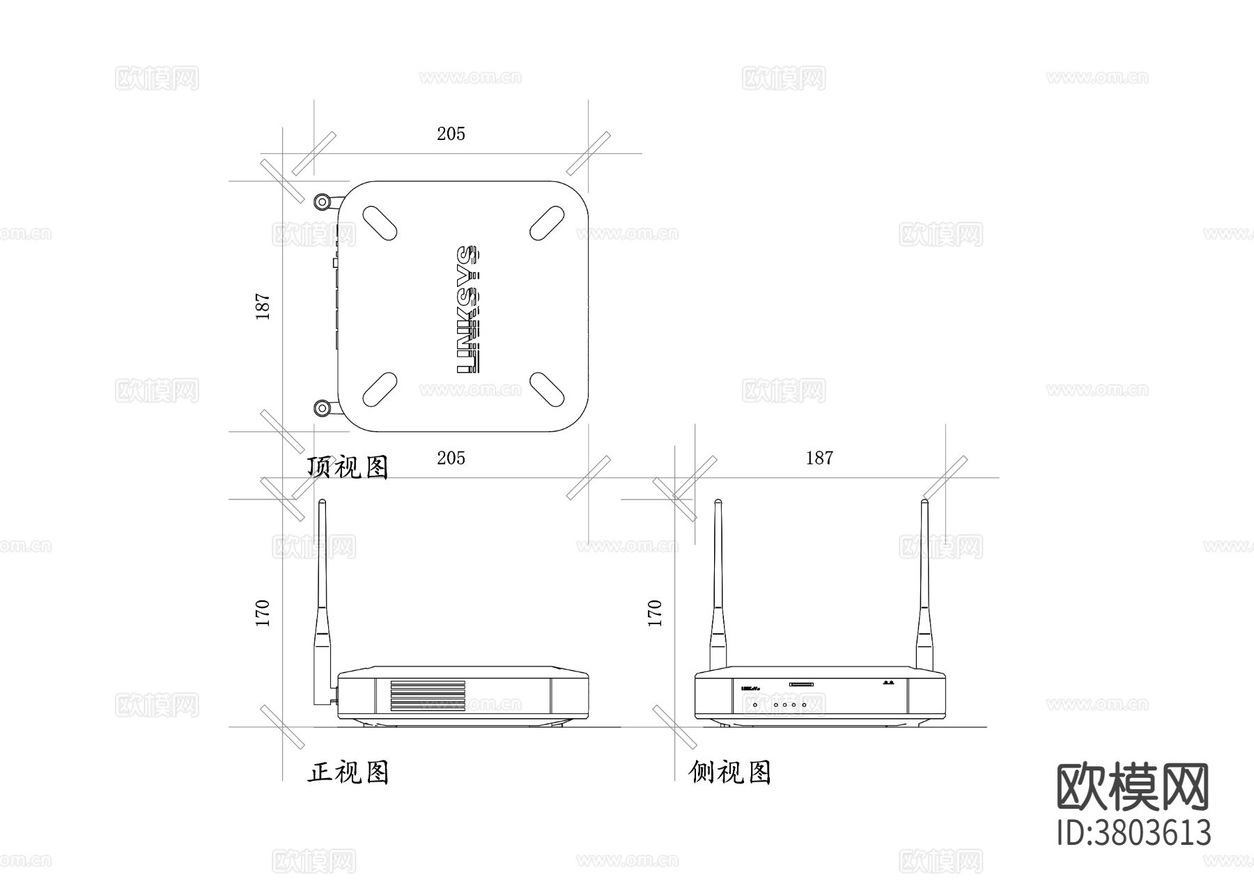 无线路由平面图 无线路由结构图 无线路由布局图 无线路由设计cad大样图下载