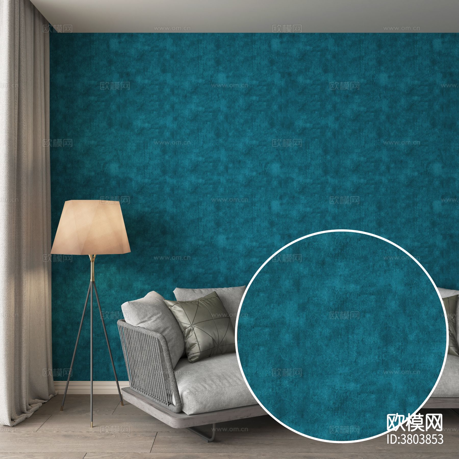 蓝色墙布材质下载