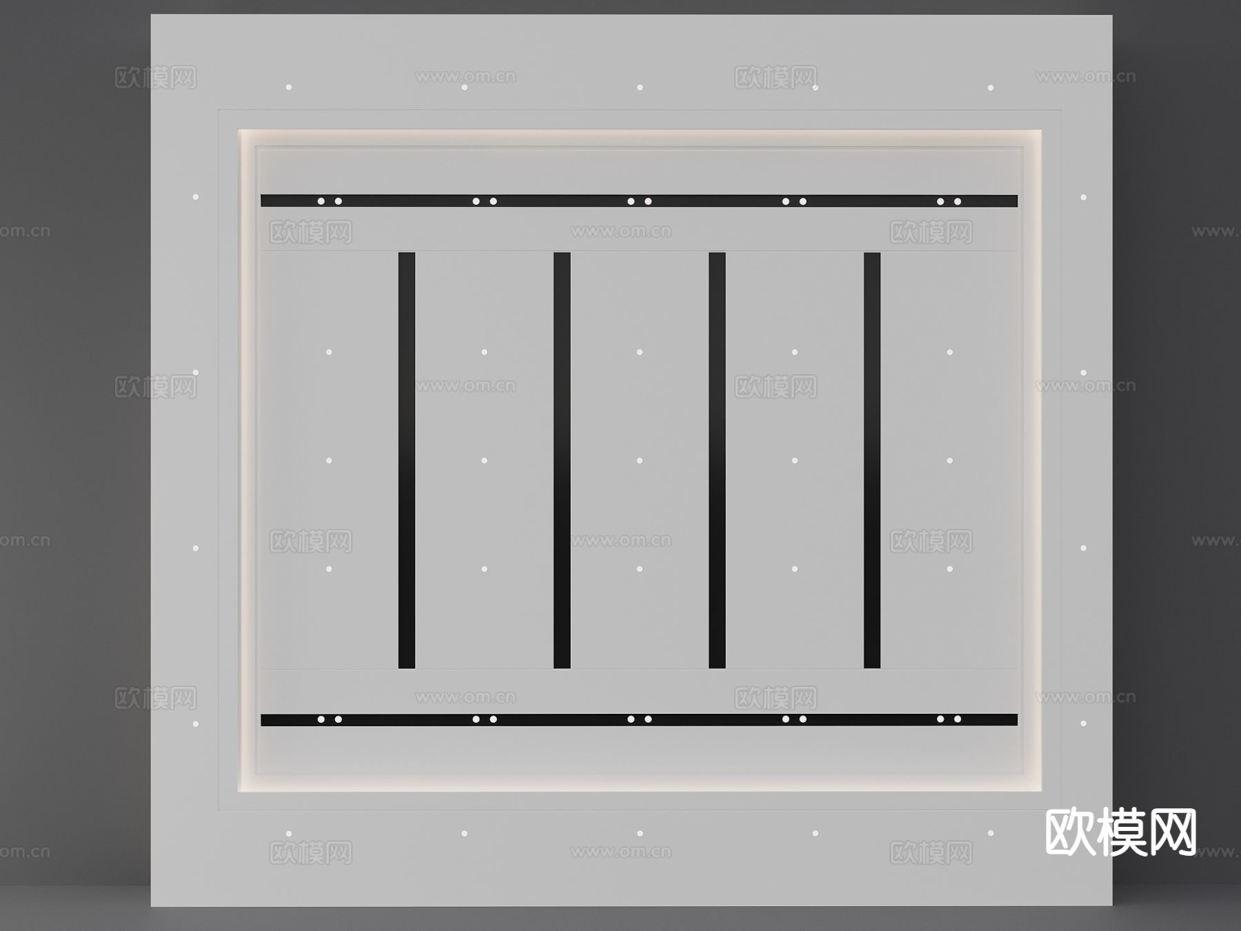 简约吊顶 办公空间吊顶 集成吊顶3d模型