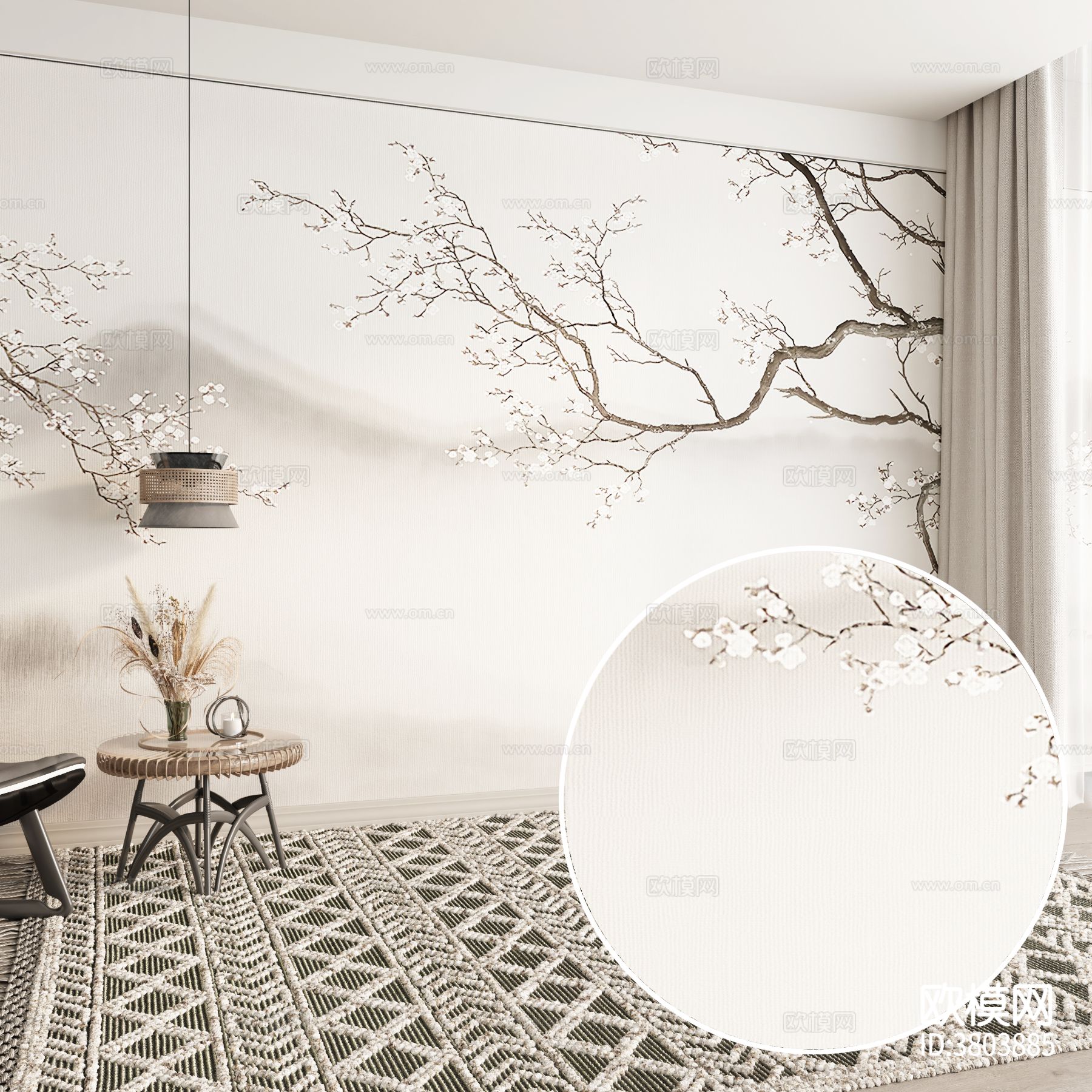 禅意墙布材质下载