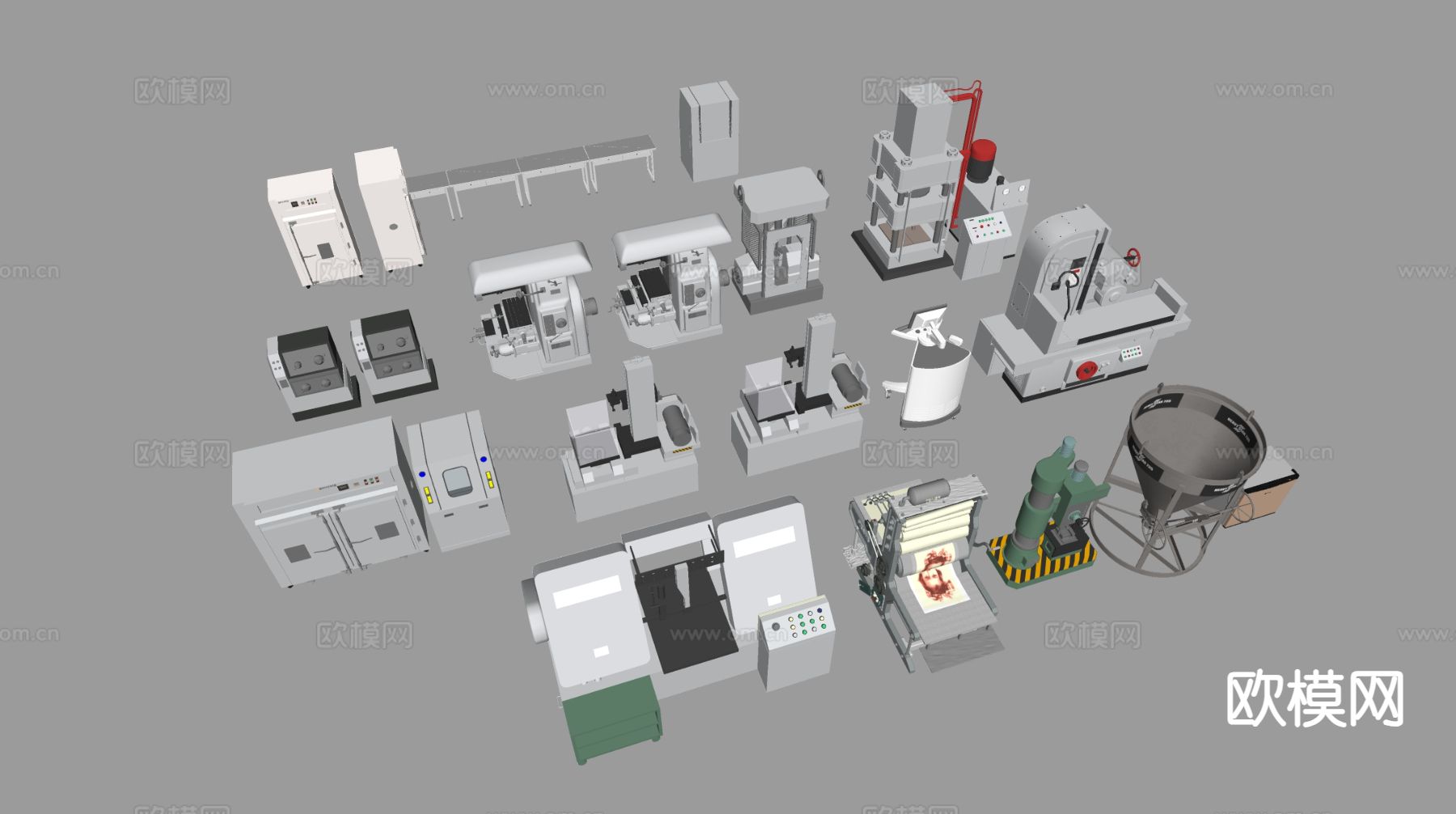 工业设备 厂房设备su模型