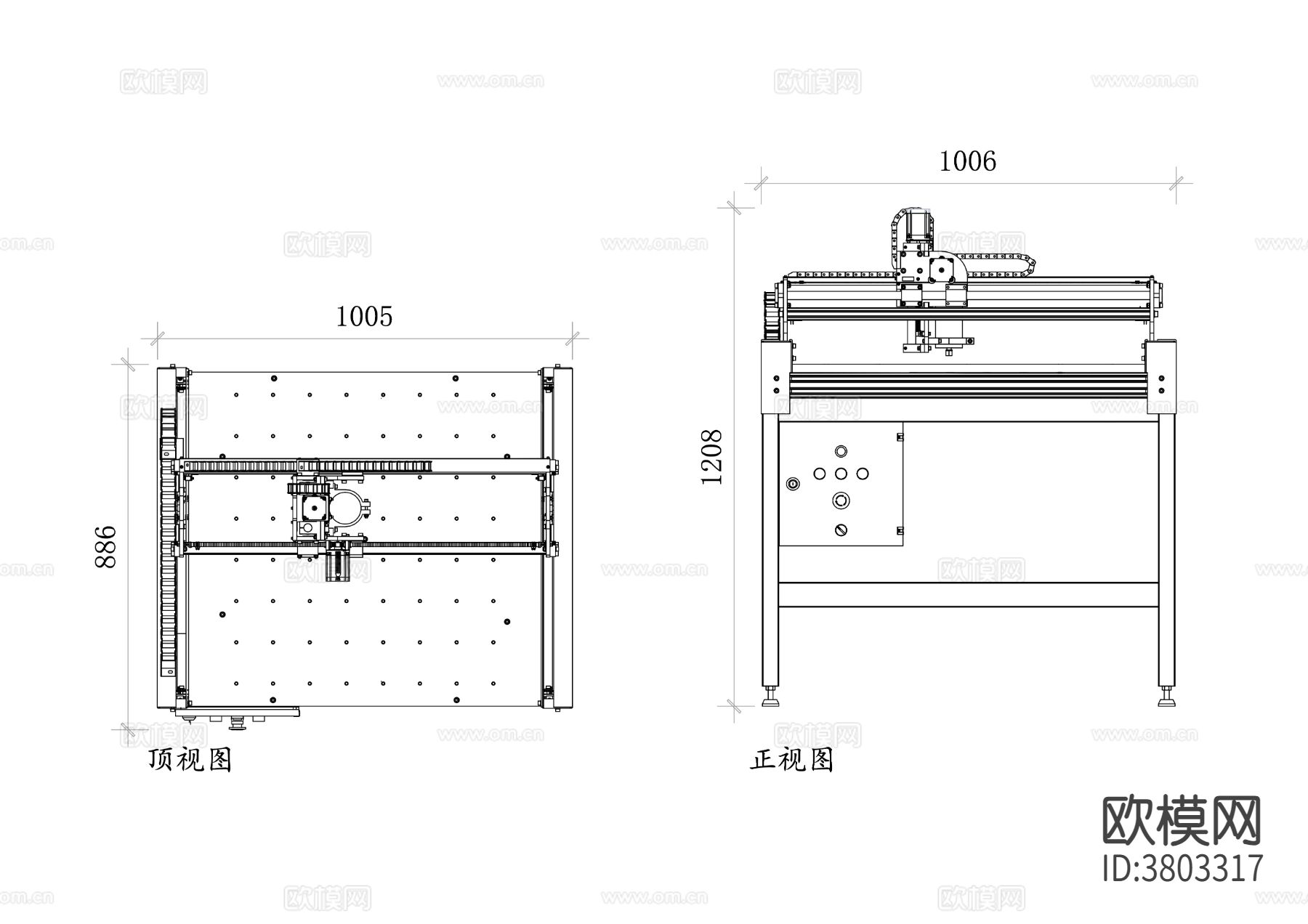 数控铣床平面图 数控铣床结构图 数控铣床布局图 数控铣床设计cad大样图