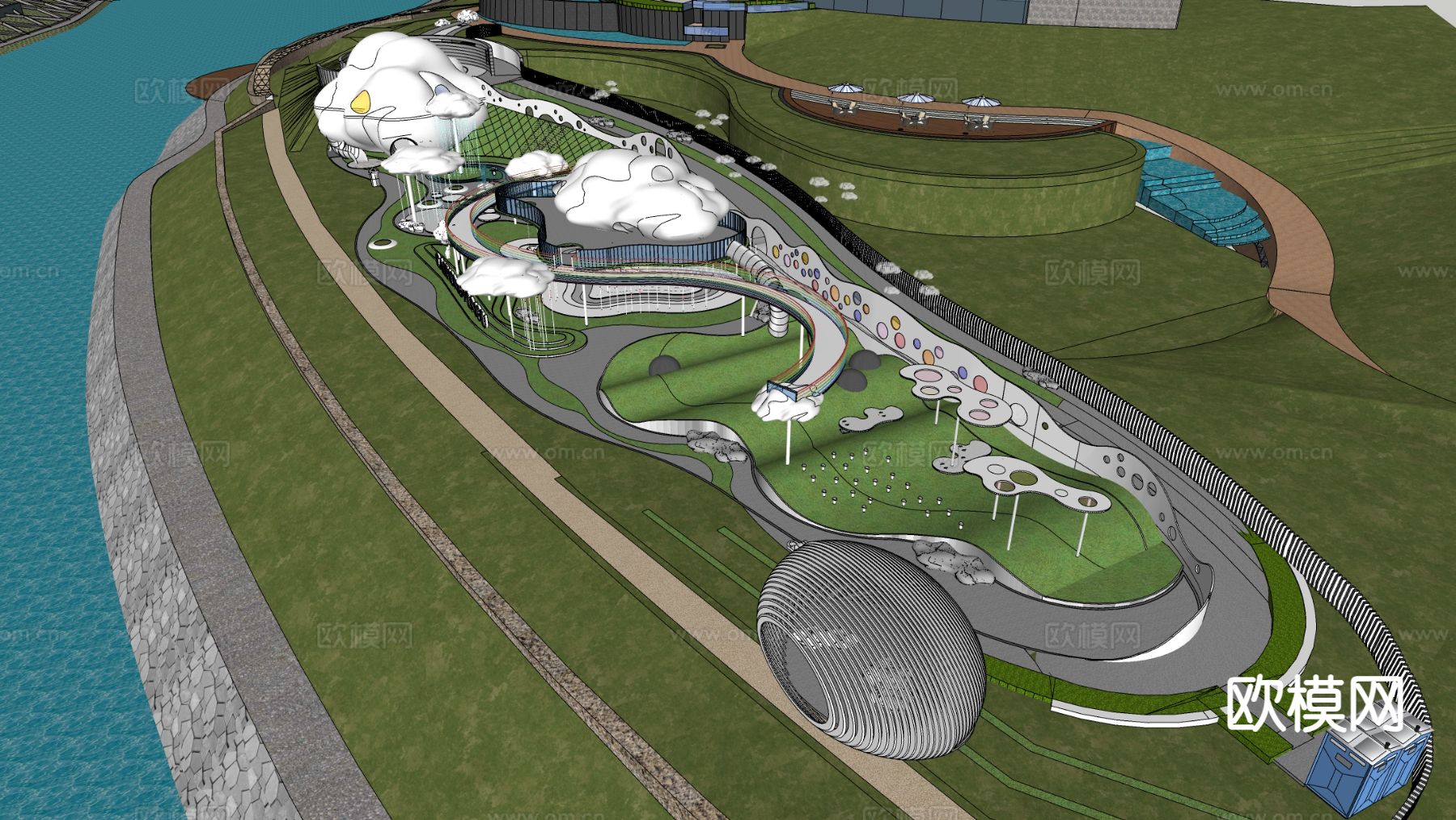 主题公园  儿童公园 景观公园su模型