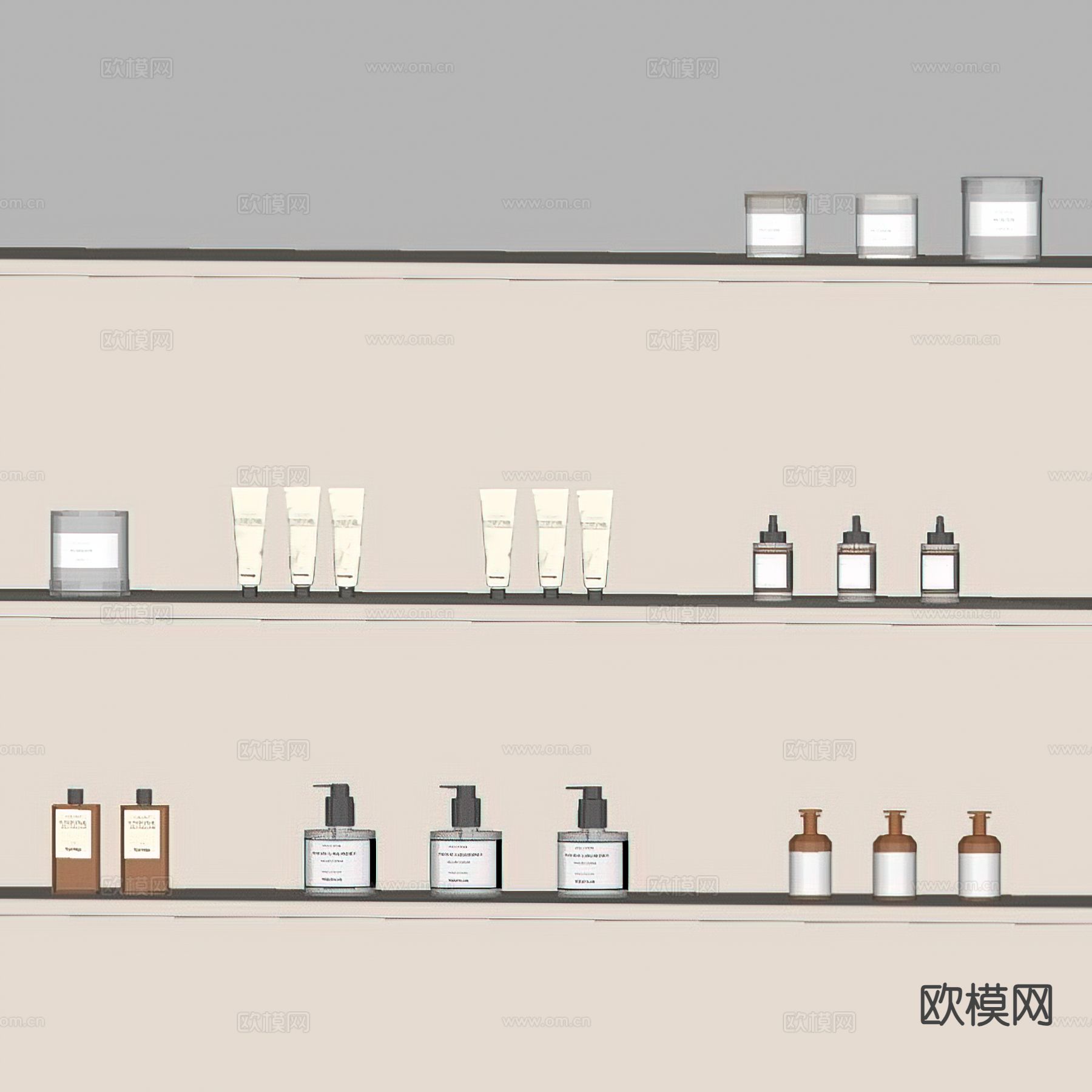 洗浴用品 卫浴用品 洗护用品su模型下载（渲染图1）