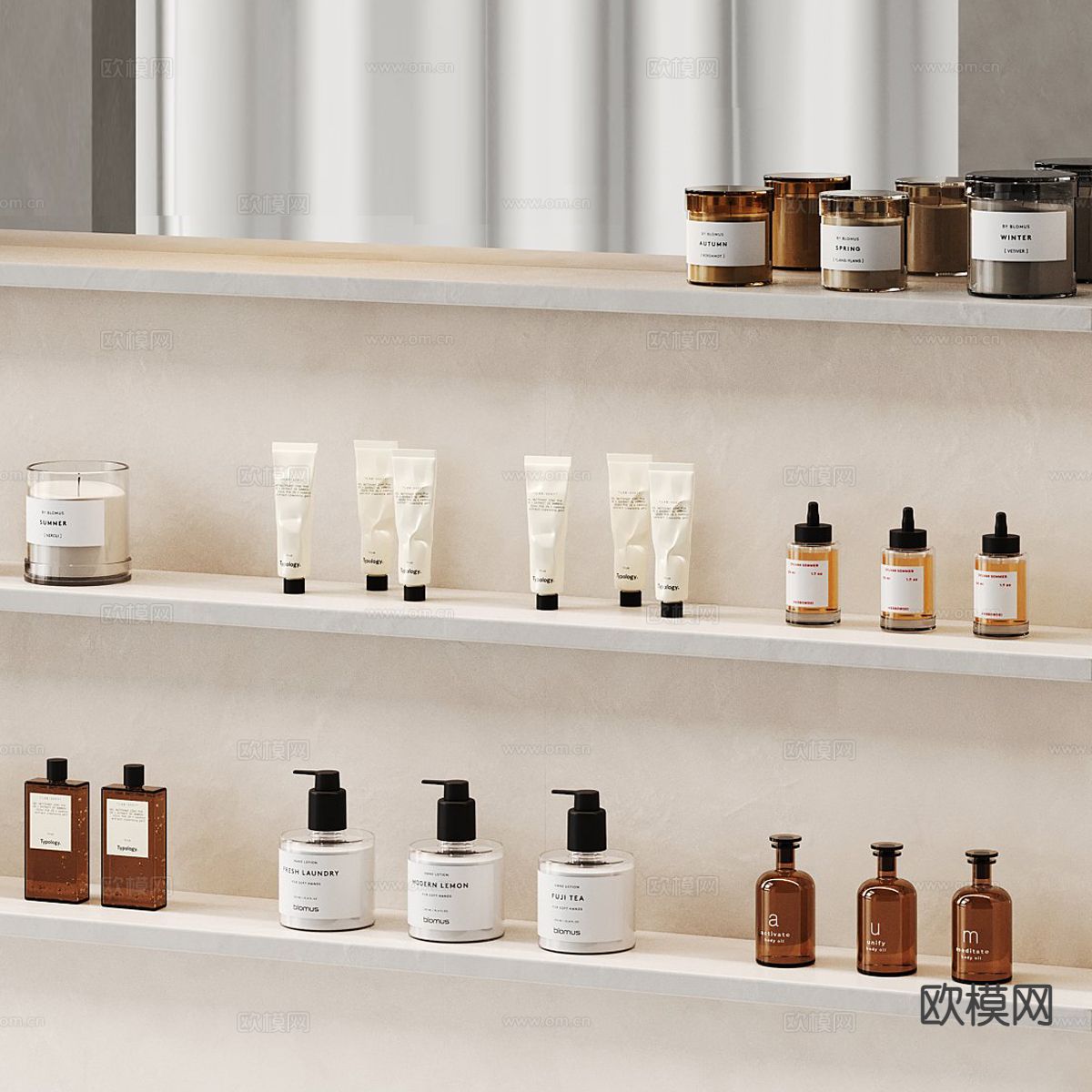 洗浴用品 卫浴用品 洗护用品su模型下载（渲染图2）