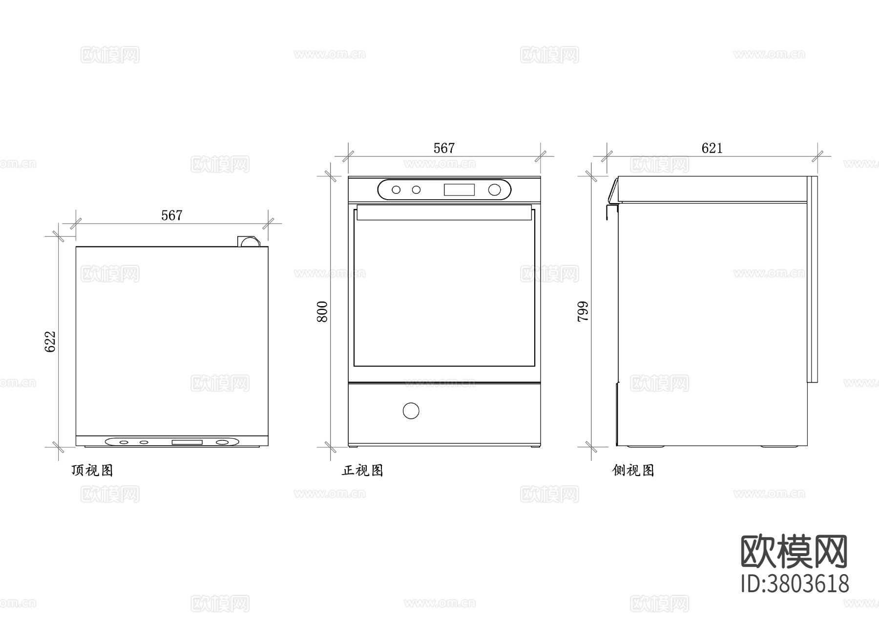 洗碗机平面图 洗碗机结构图 洗碗机设计图 洗碗机布局图 洗碗cad大样图