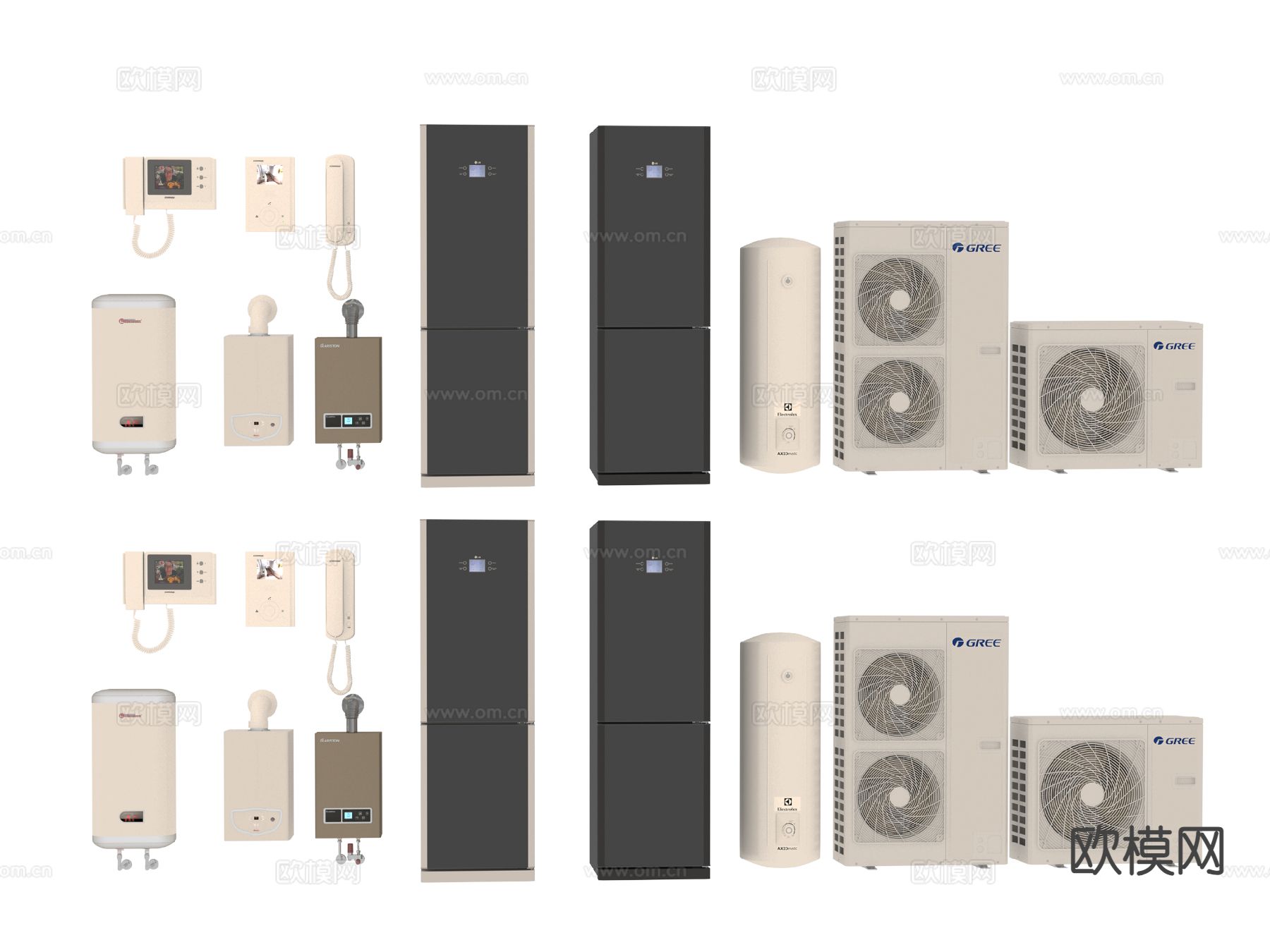 日用家电 热水器 冰箱 空调外机3d模型