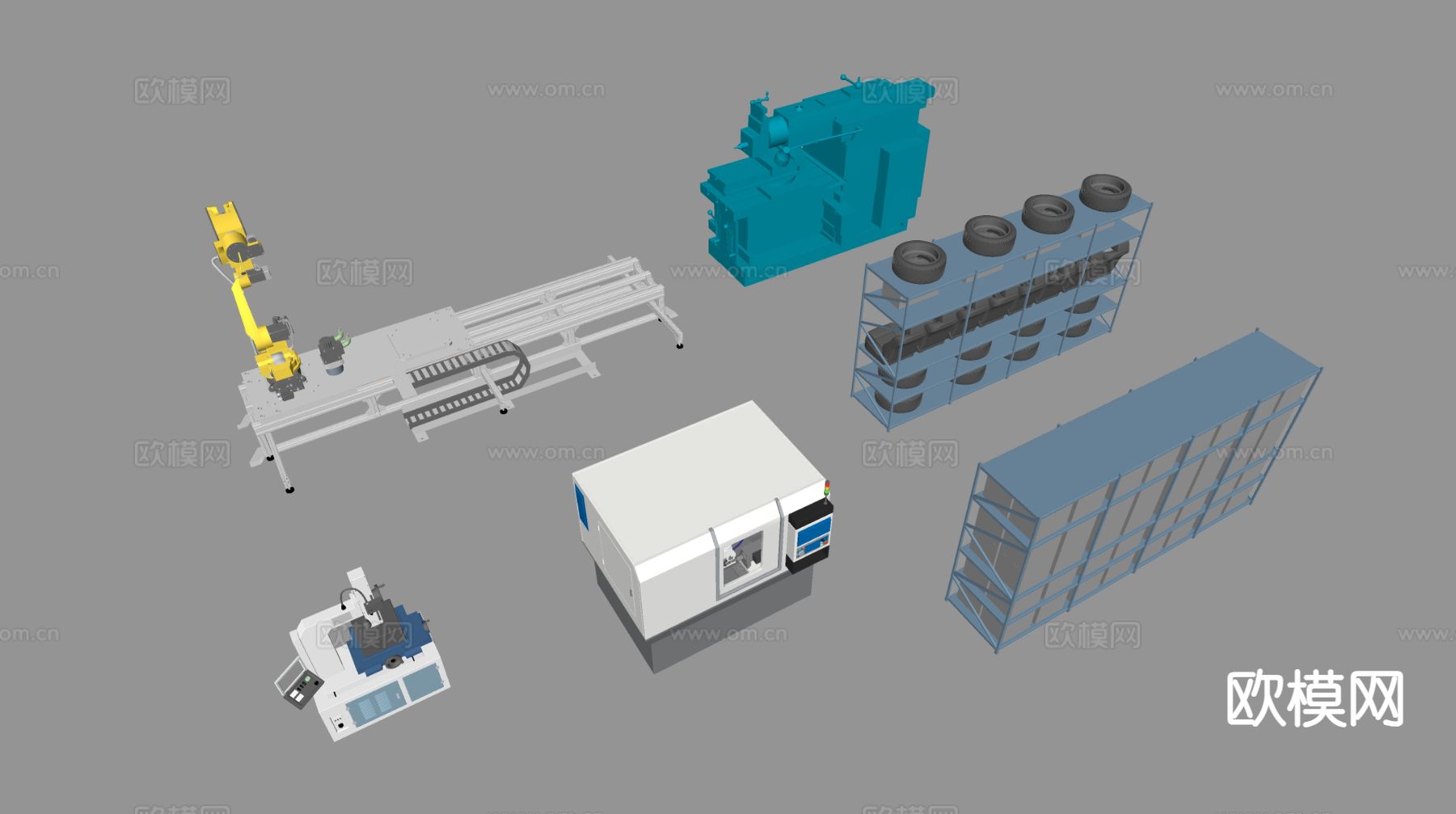 工业设备 厂房设备su模型