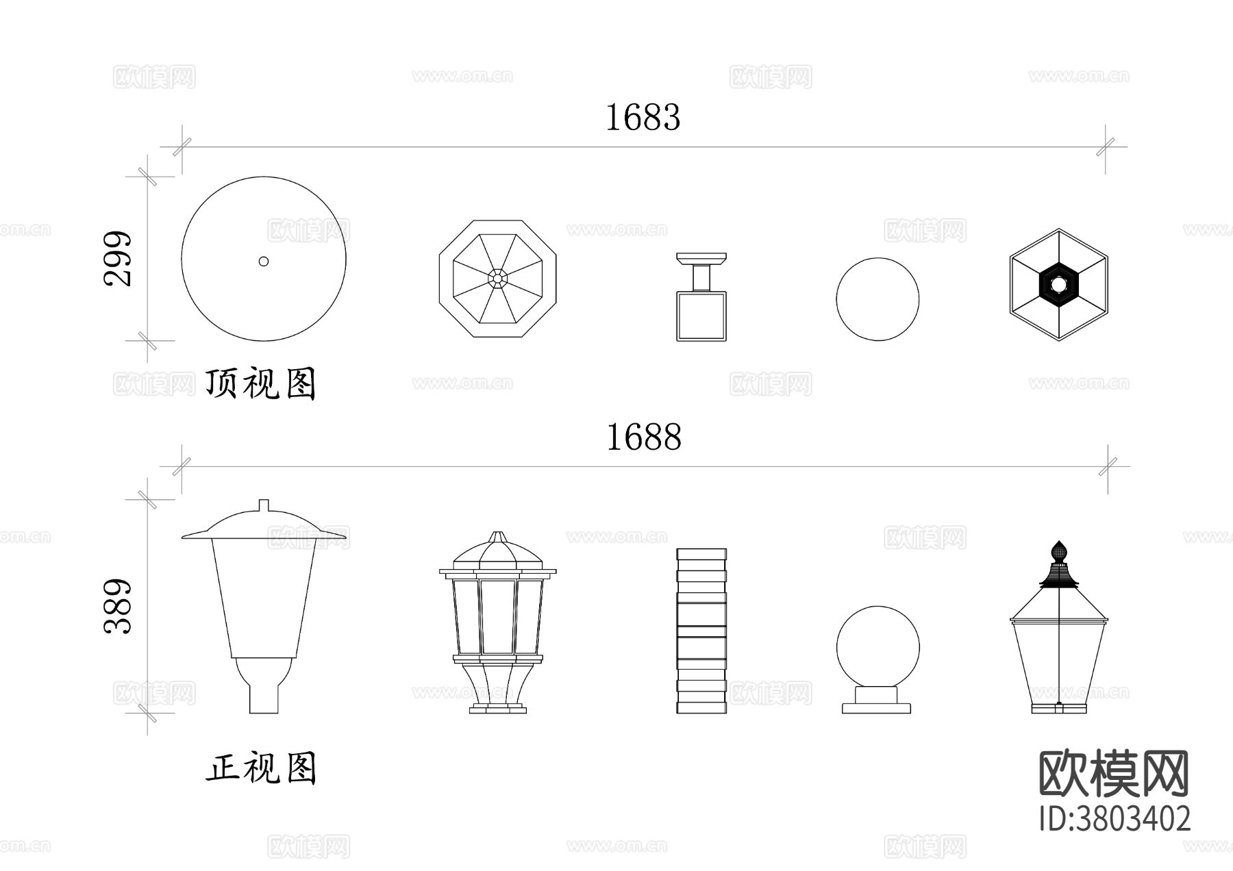 庭院壁灯平面图 庭院壁灯结构图 庭院壁灯设计图 庭院壁灯cad大样图