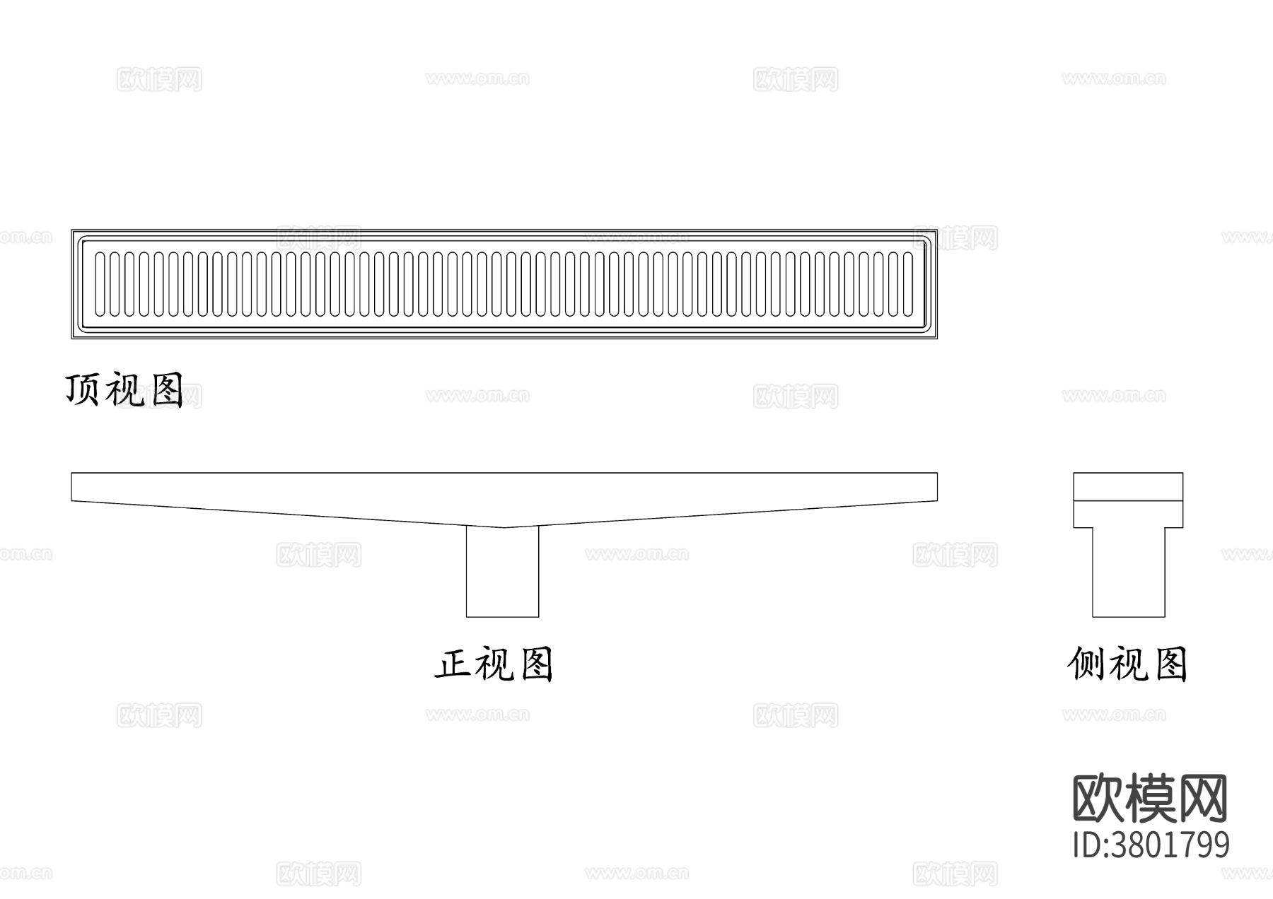 淋浴排水地漏平面图 地漏CAD三视图