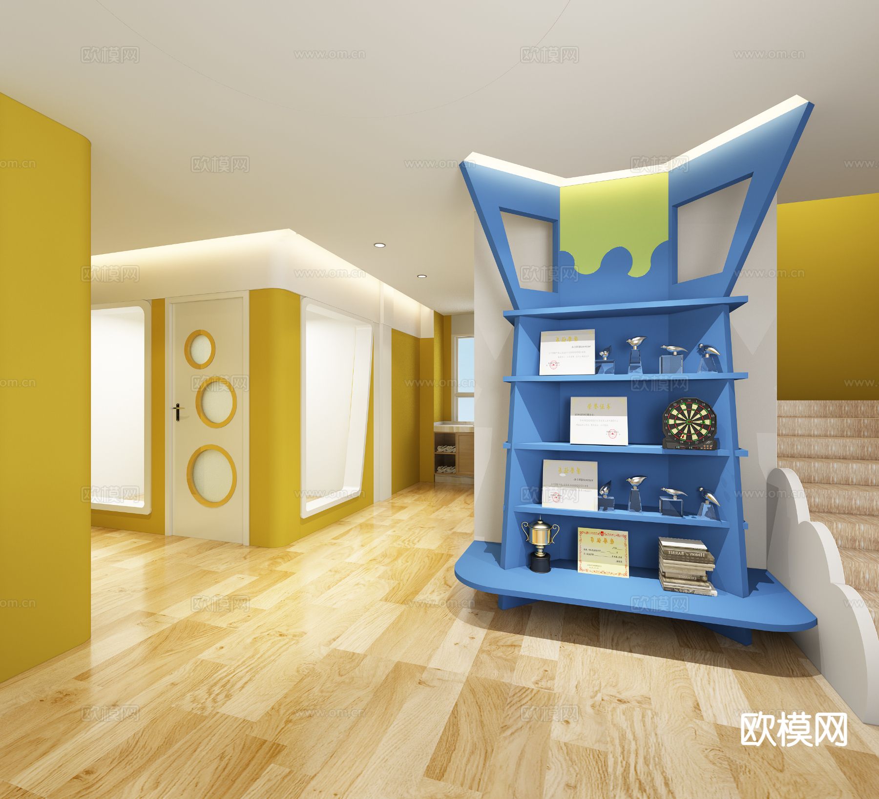 现代幼儿园3d模型下载