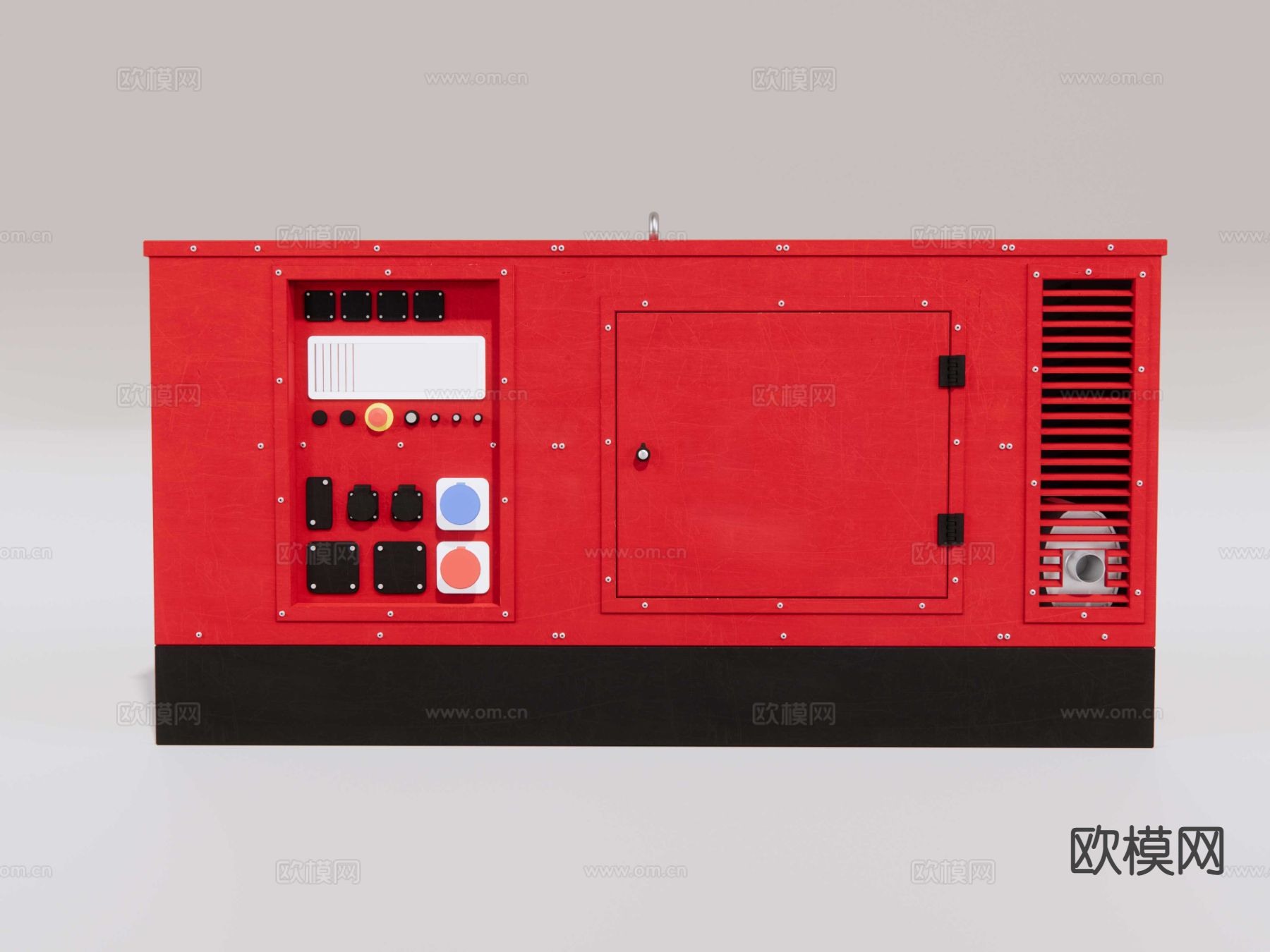 柴油发电机组su模型下载（渲染图2）
