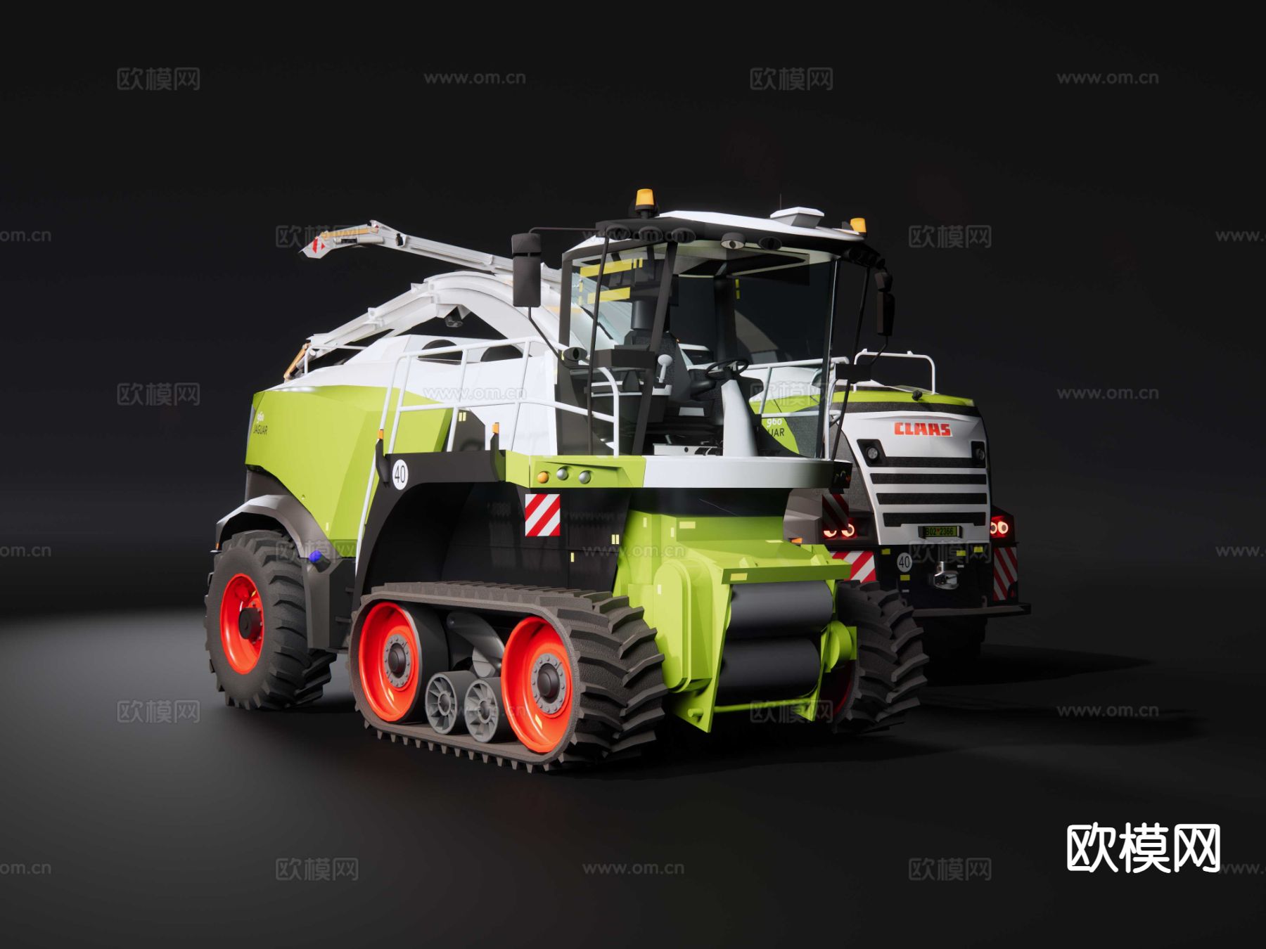 联合收割机su模型下载（渲染图5）