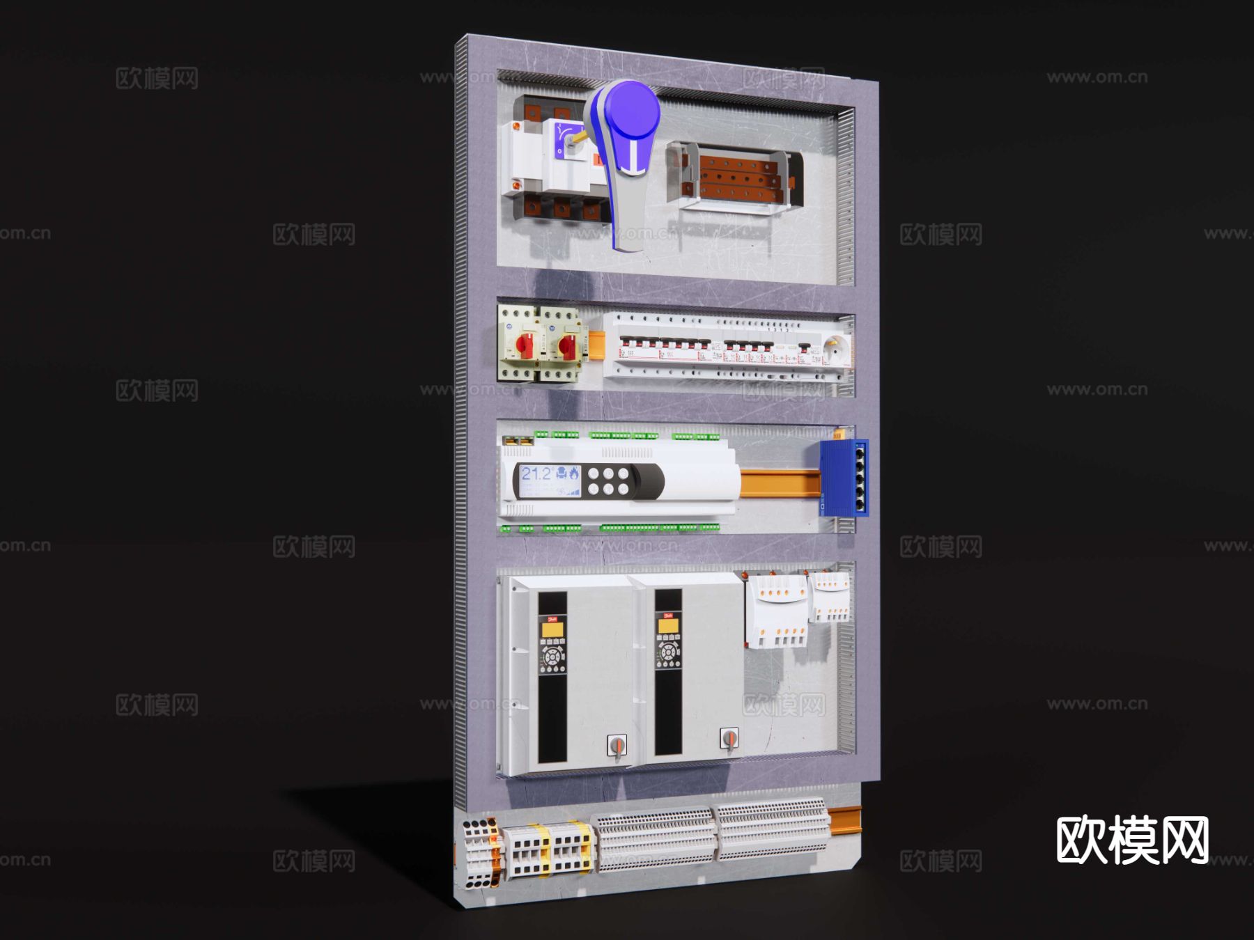 配电箱 电气箱 电气控制箱 空气开关su模型