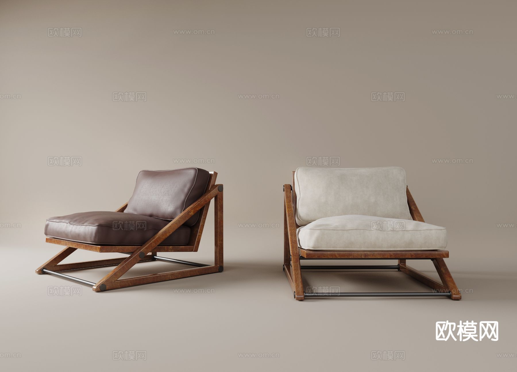 中古风休闲椅 沙发 椅子3d模型下载