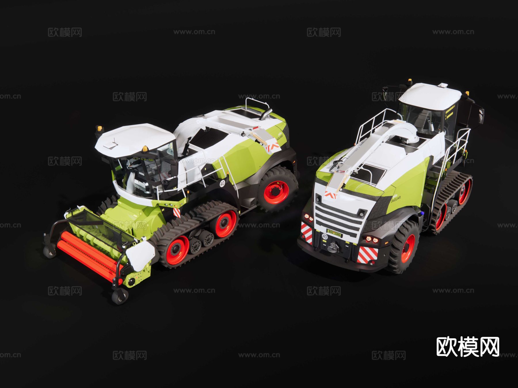 联合收割机su模型下载（渲染图6）