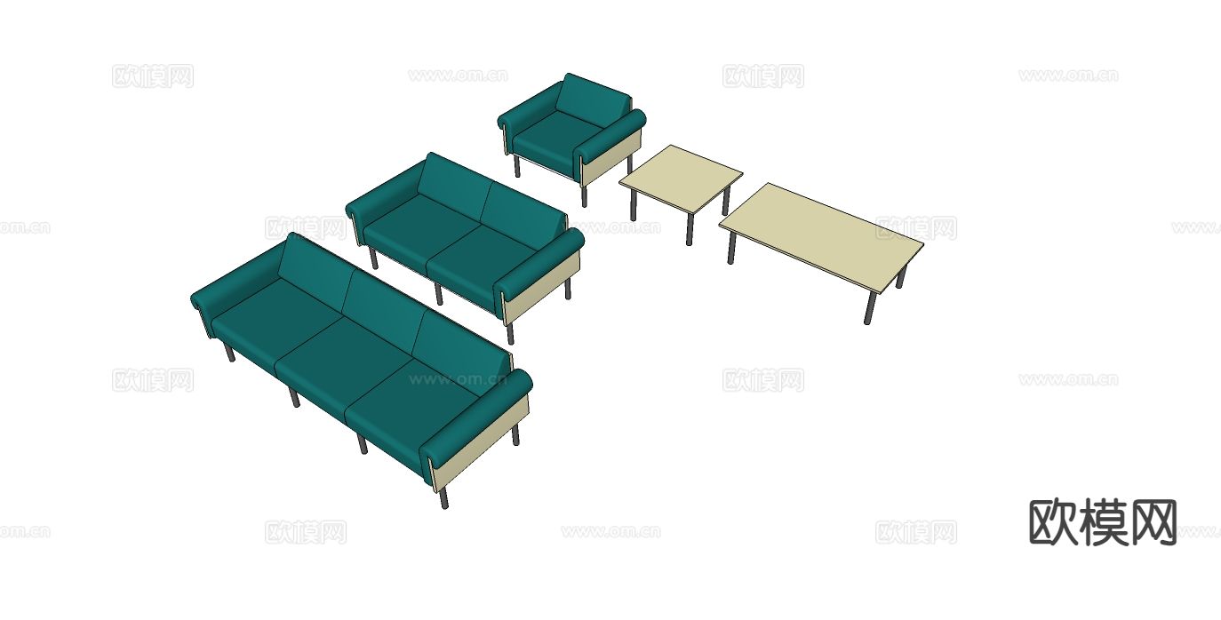 办公沙发 大堂沙发su模型