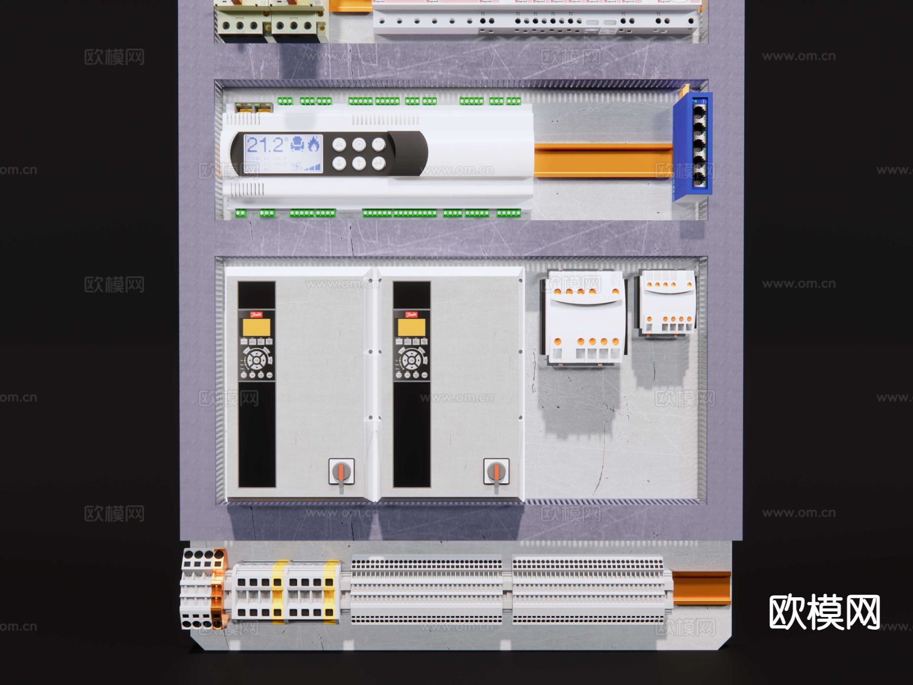 配电箱 电气箱 电气控制箱 空气开关su模型