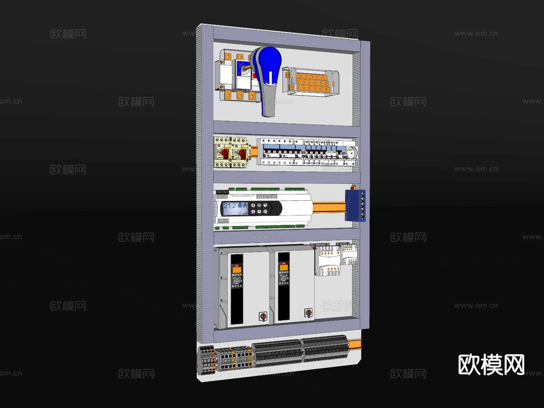 配电箱 电气箱 电气控制箱 空气开关su模型