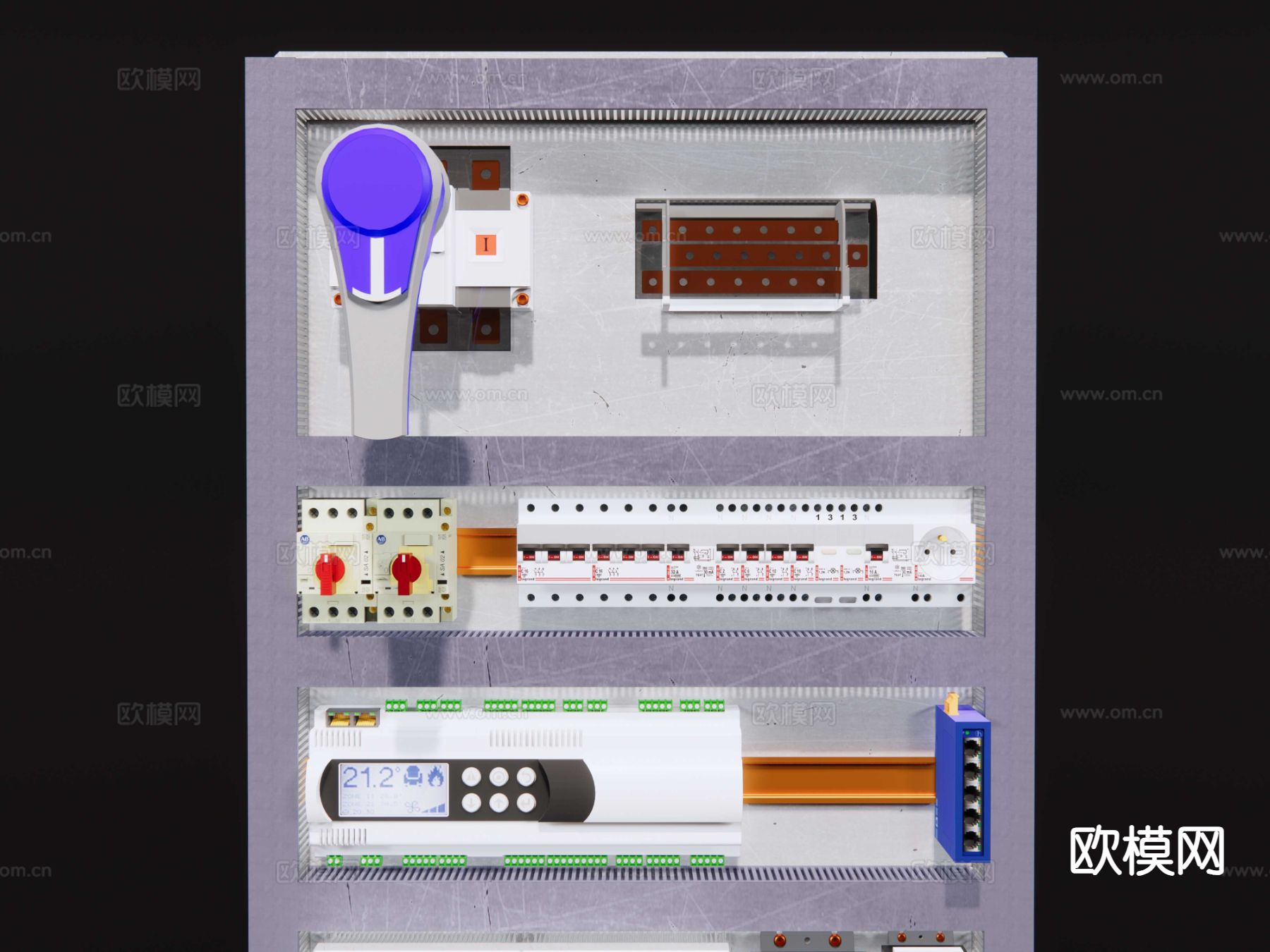配电箱 电气箱 电气控制箱 空气开关su模型