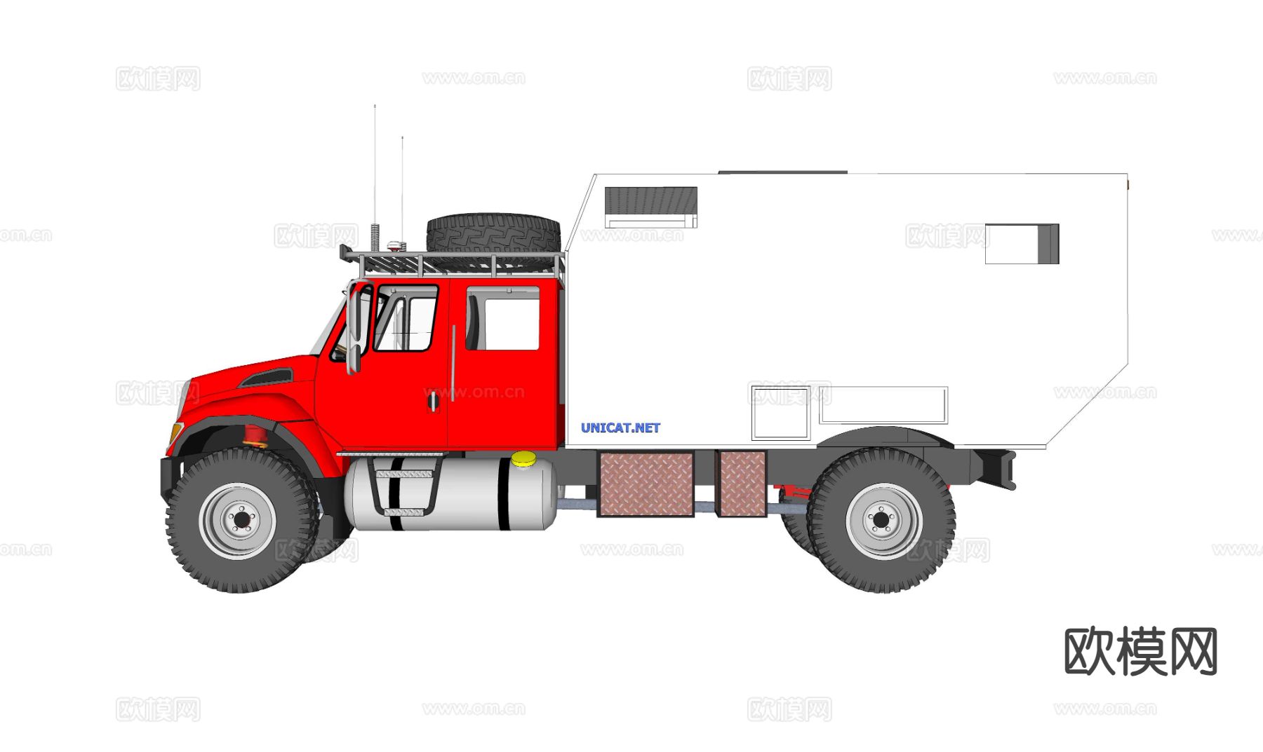 越野房车 露营卡车su模型