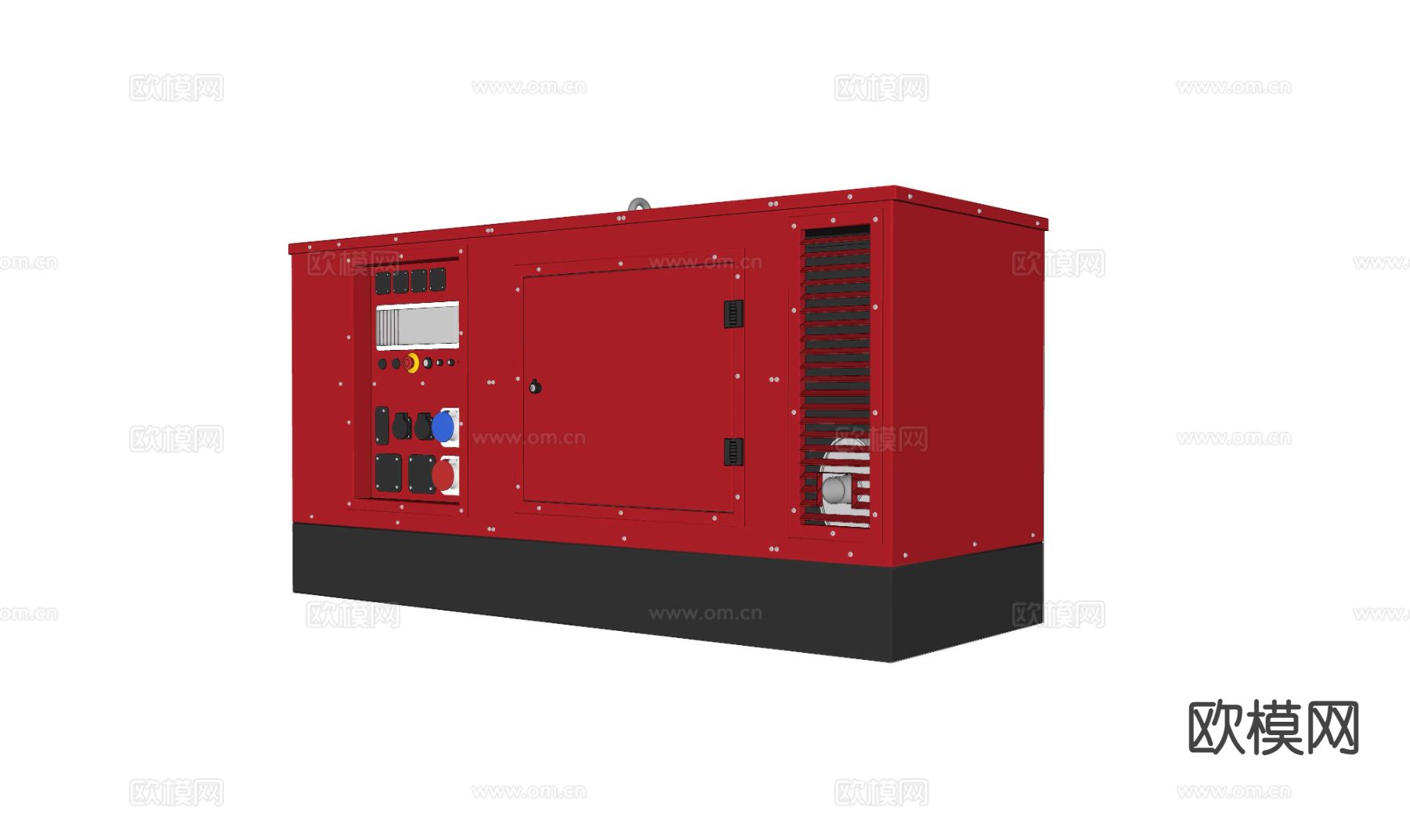 柴油发电机组su模型下载（渲染图1）