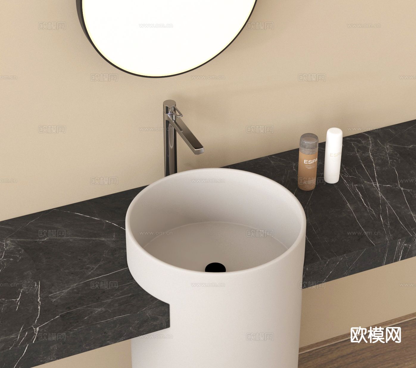 浴室柜 洗手台 洗漱台su模型下载（渲染图2）