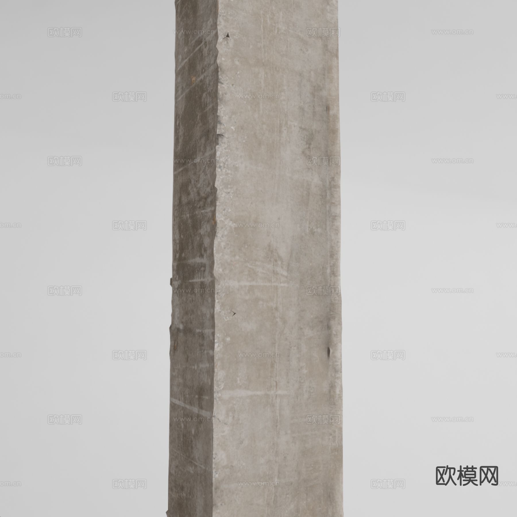 现代柱子 水泥柱子 石柱su模型下载（渲染图2）