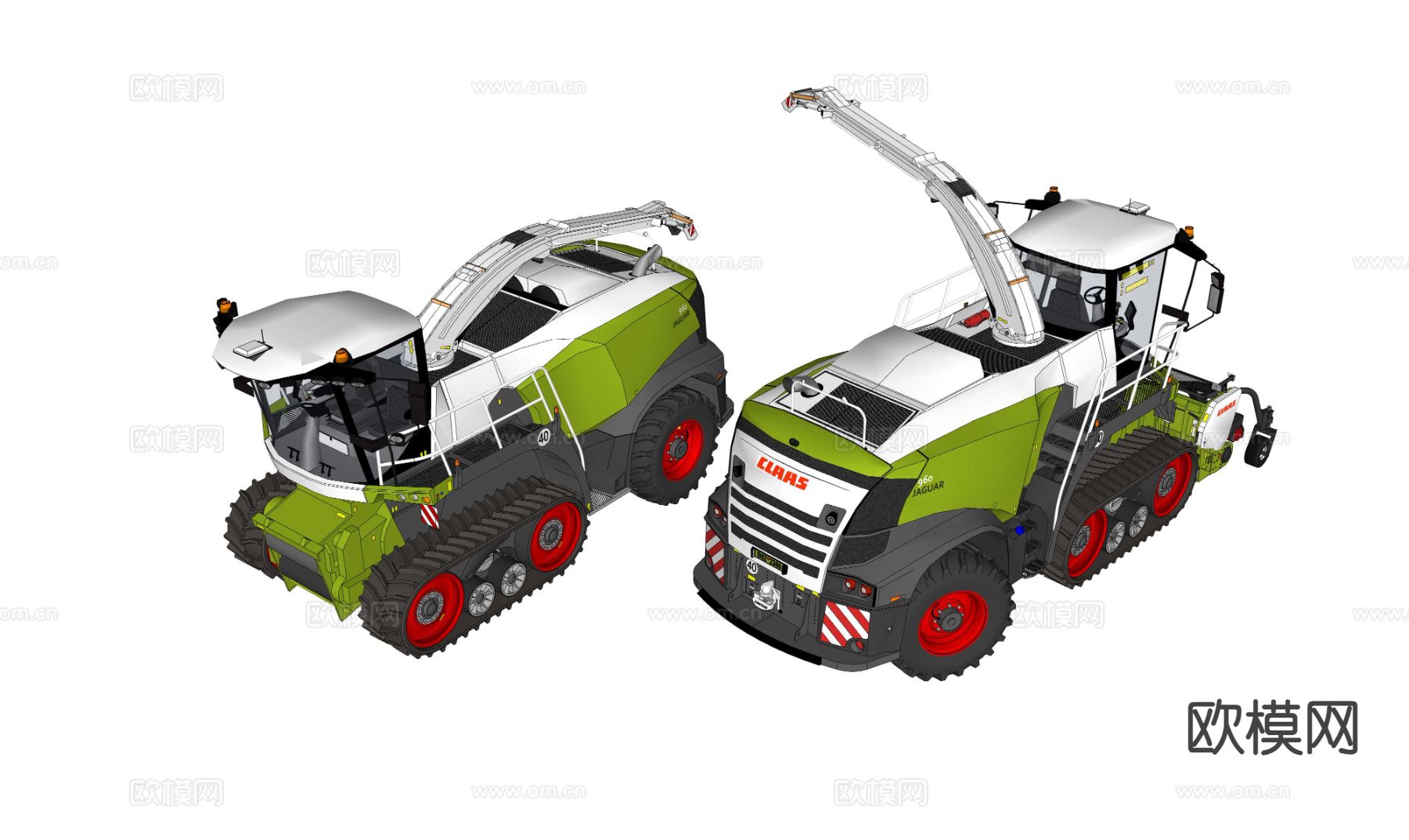联合收割机su模型下载（渲染图1）