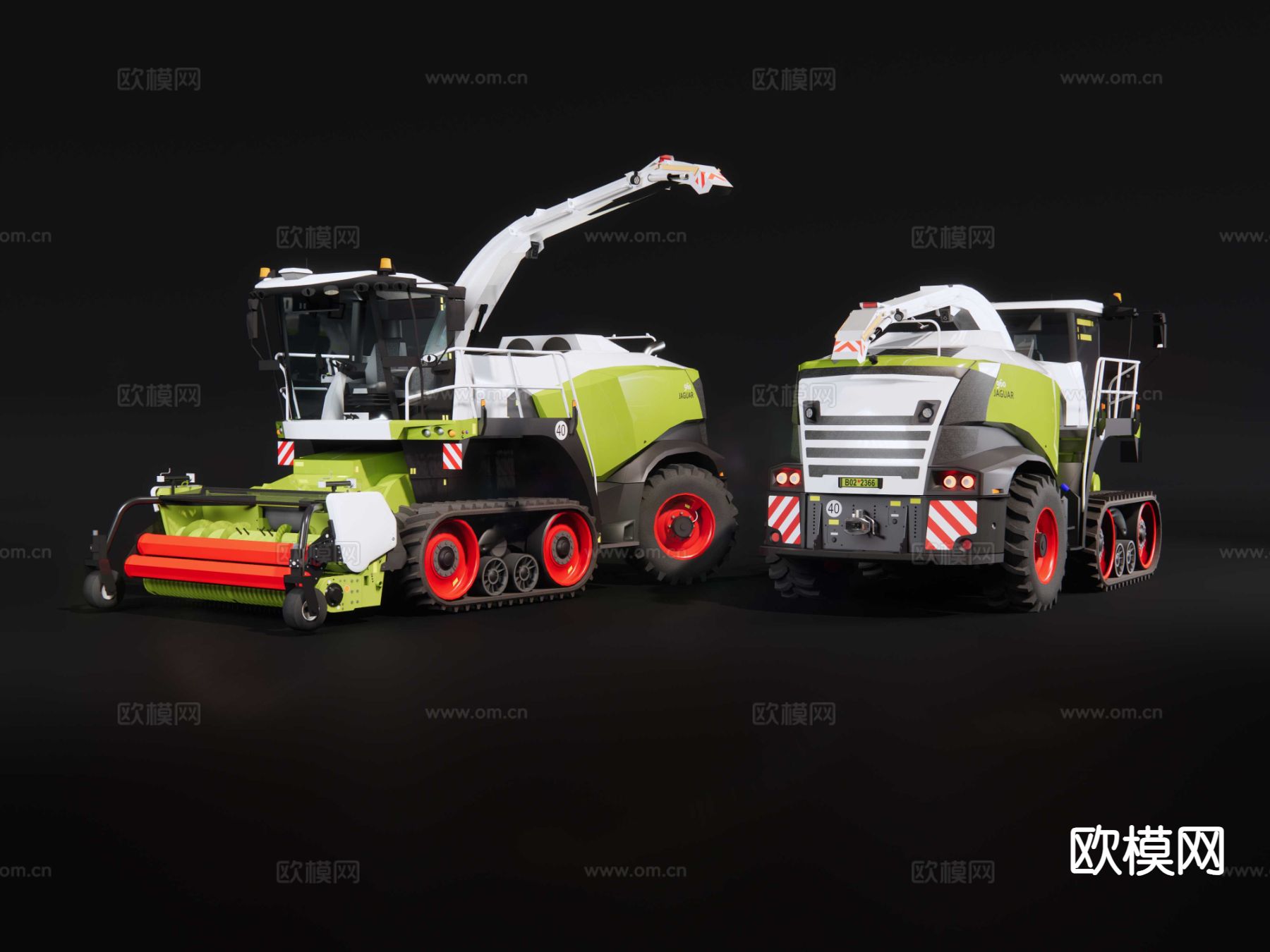 联合收割机su模型下载（渲染图4）