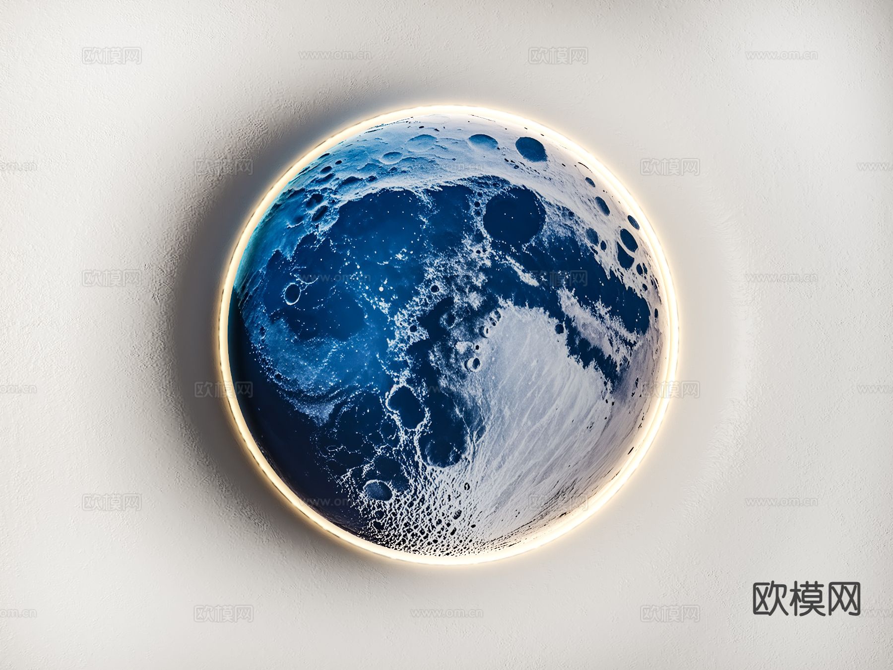 现代月球灯 石膏灯 床头灯3d模型下载