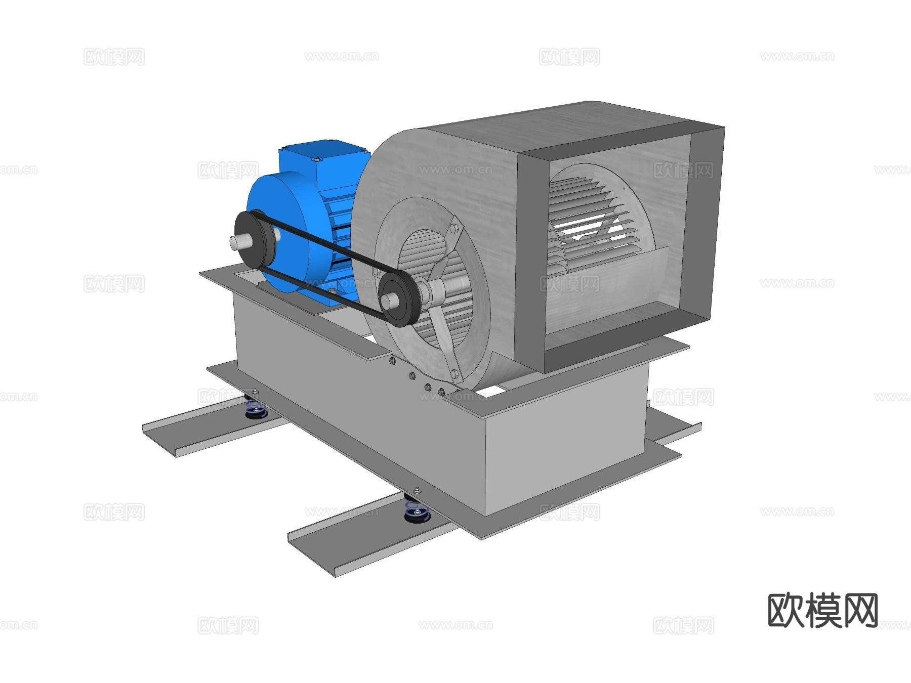 风机 排烟风机 轴流风机su模型