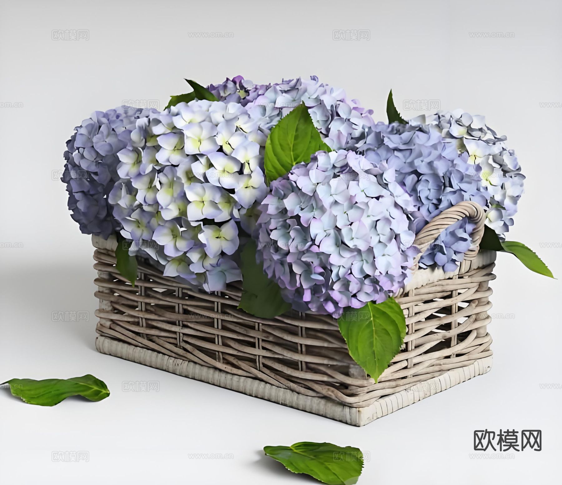 绣球花 花篮 花艺 饰品摆件3d模型