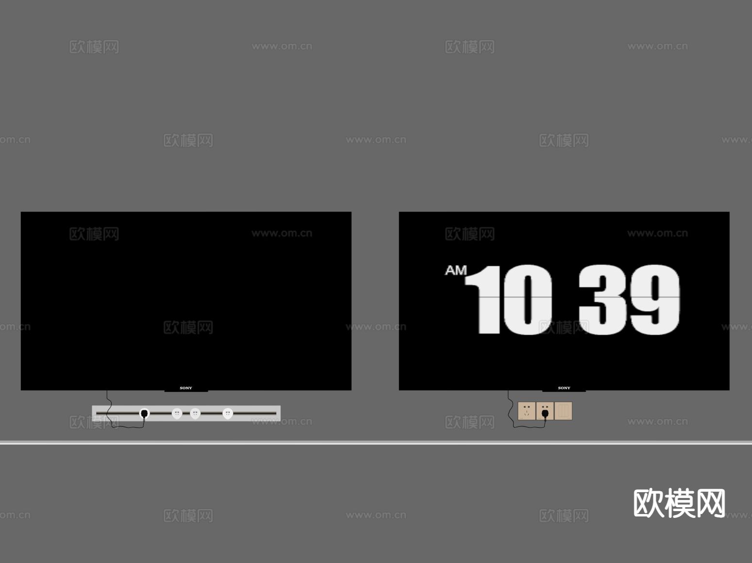 壁挂电视机 液晶电视su模型