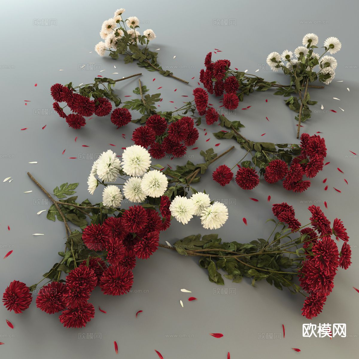 花卉 花朵 花束 鲜花 花枝3d模型