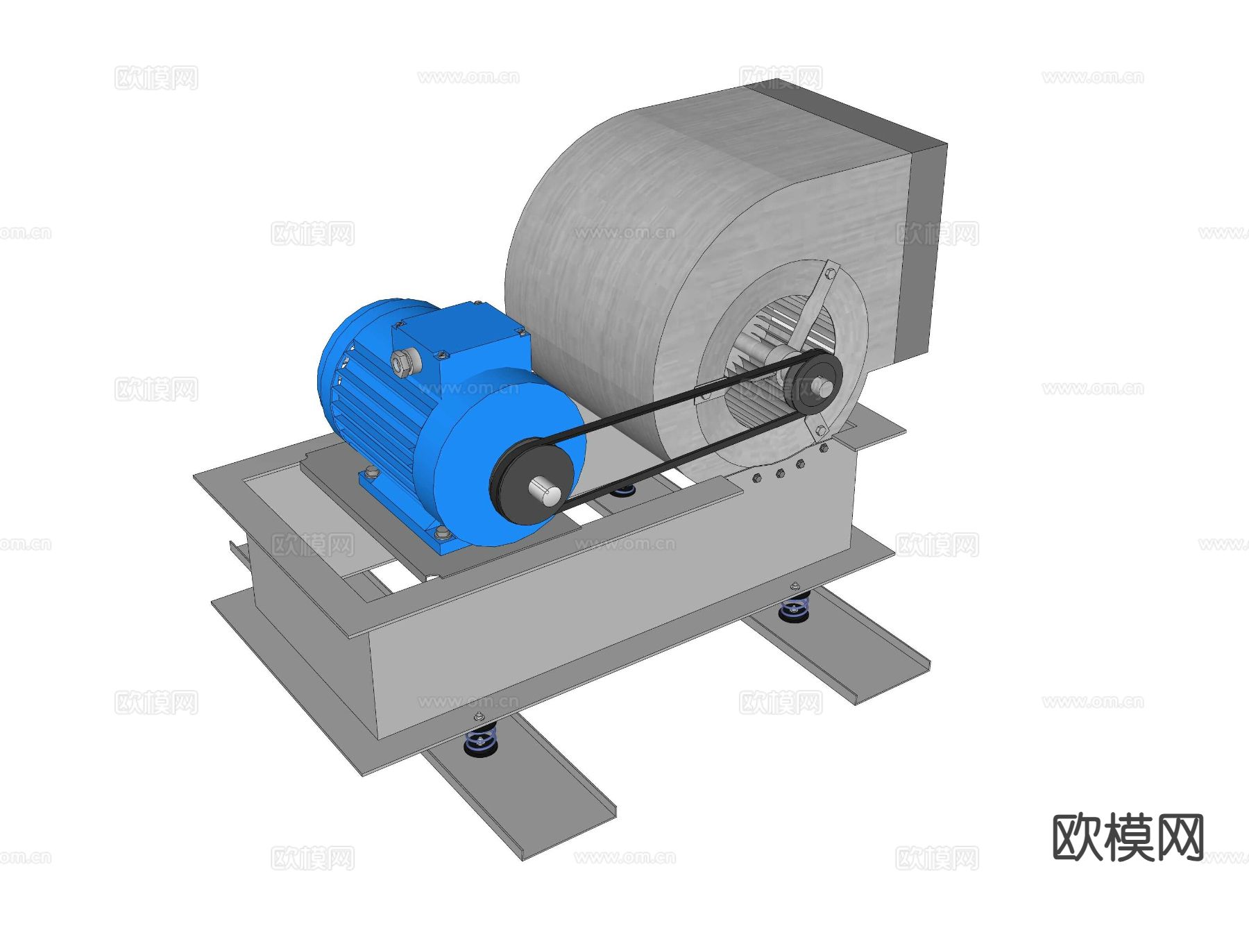 风机 排烟风机 轴流风机su模型