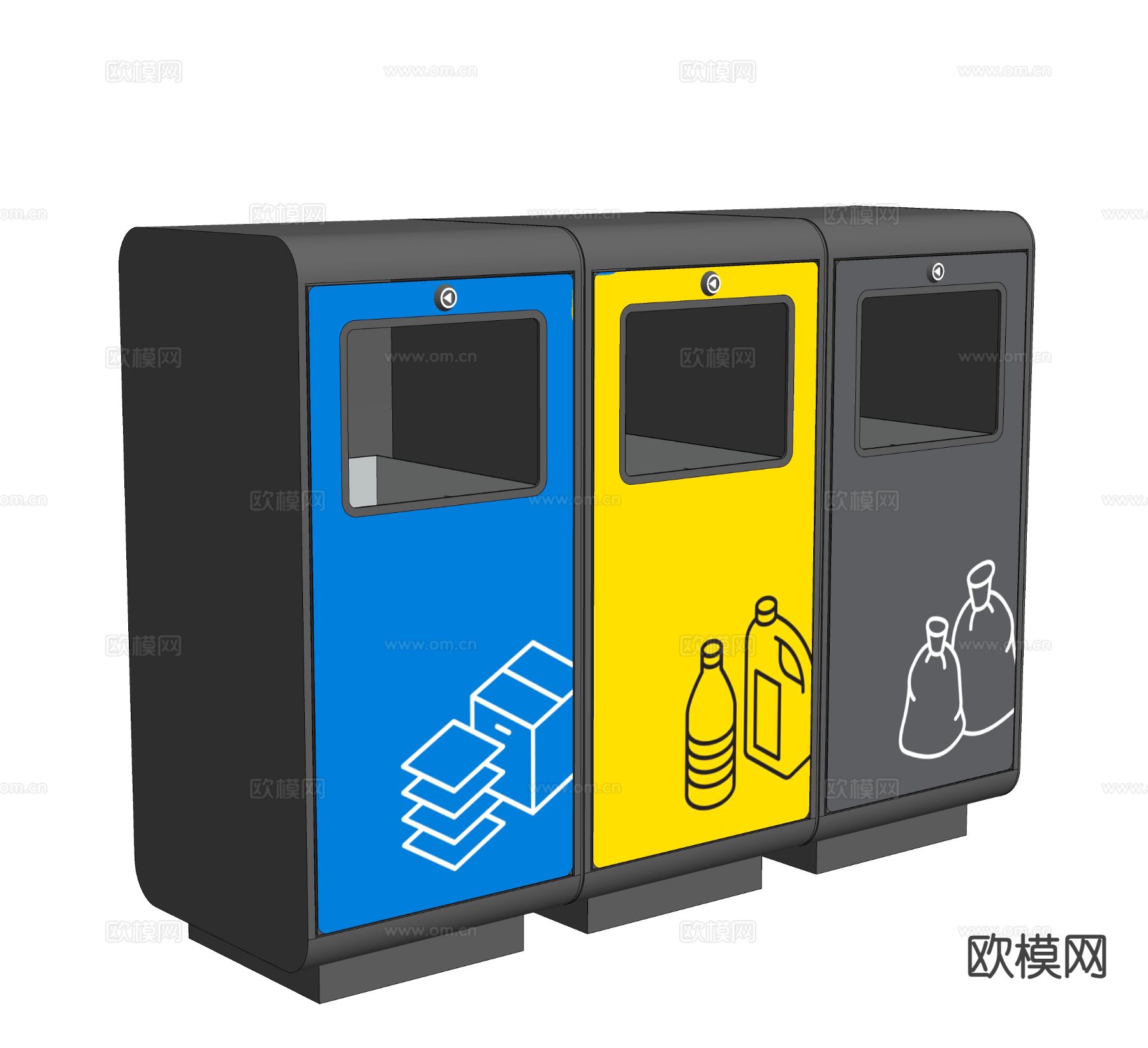 分类垃圾桶 公共垃圾桶su模型