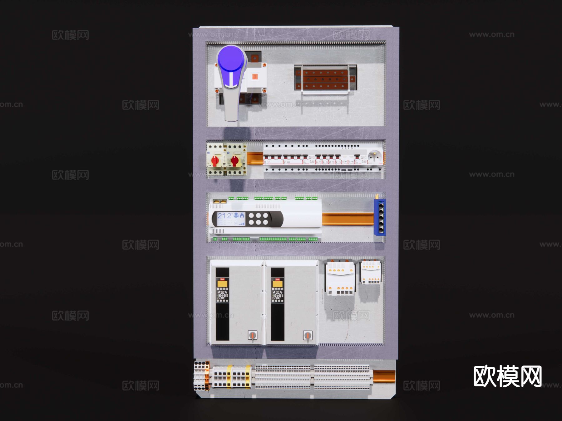 配电箱 电气箱 电气控制箱 空气开关su模型