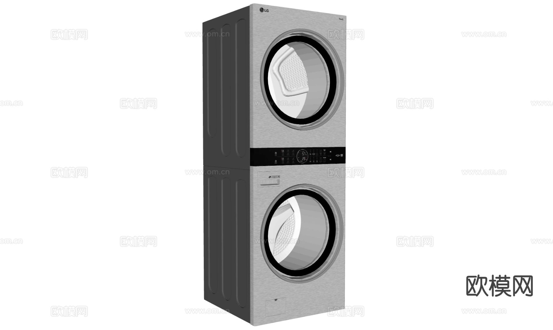 滚筒洗衣机 烘干机su模型下载（渲染图1）